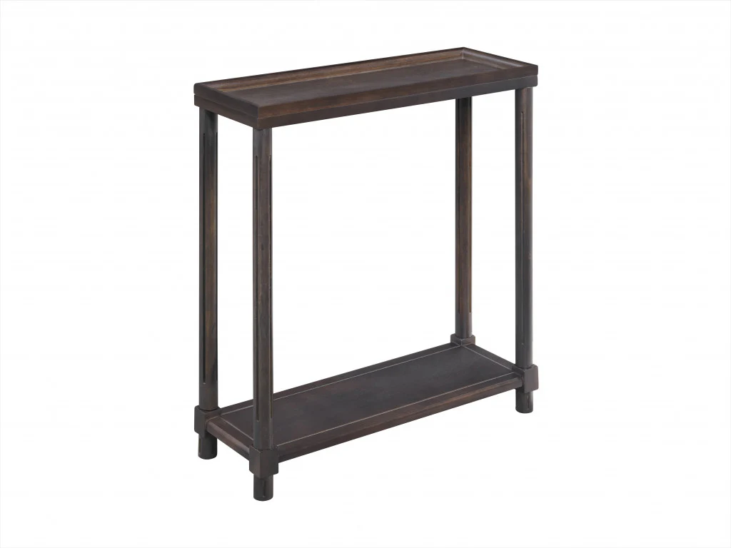 Set Of Two 22" Espresso Solid Wood End Tables With Shelf By Homeroots