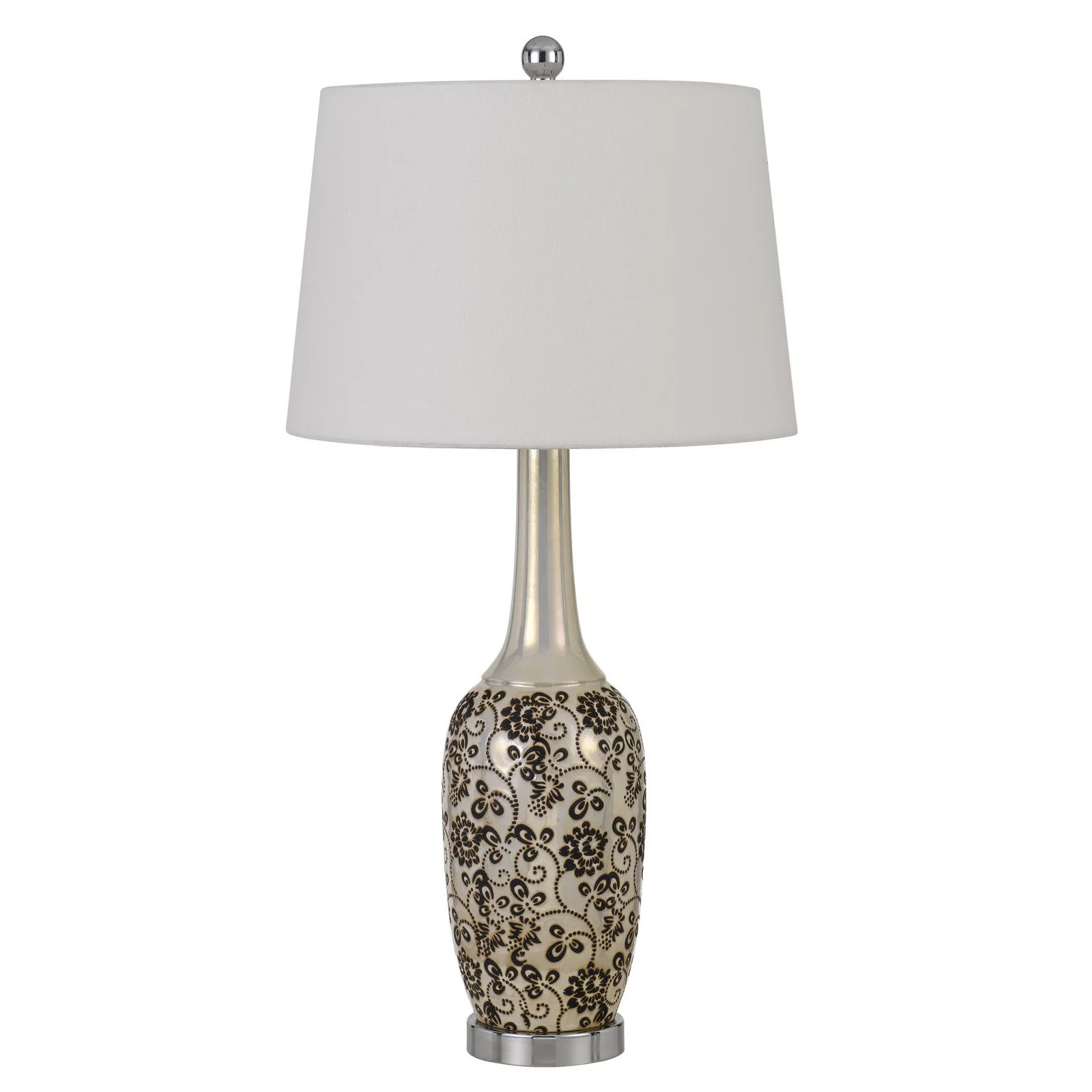 Set of Two 30” Stylish Ceramic Pearl Table Lamp By Homeroots