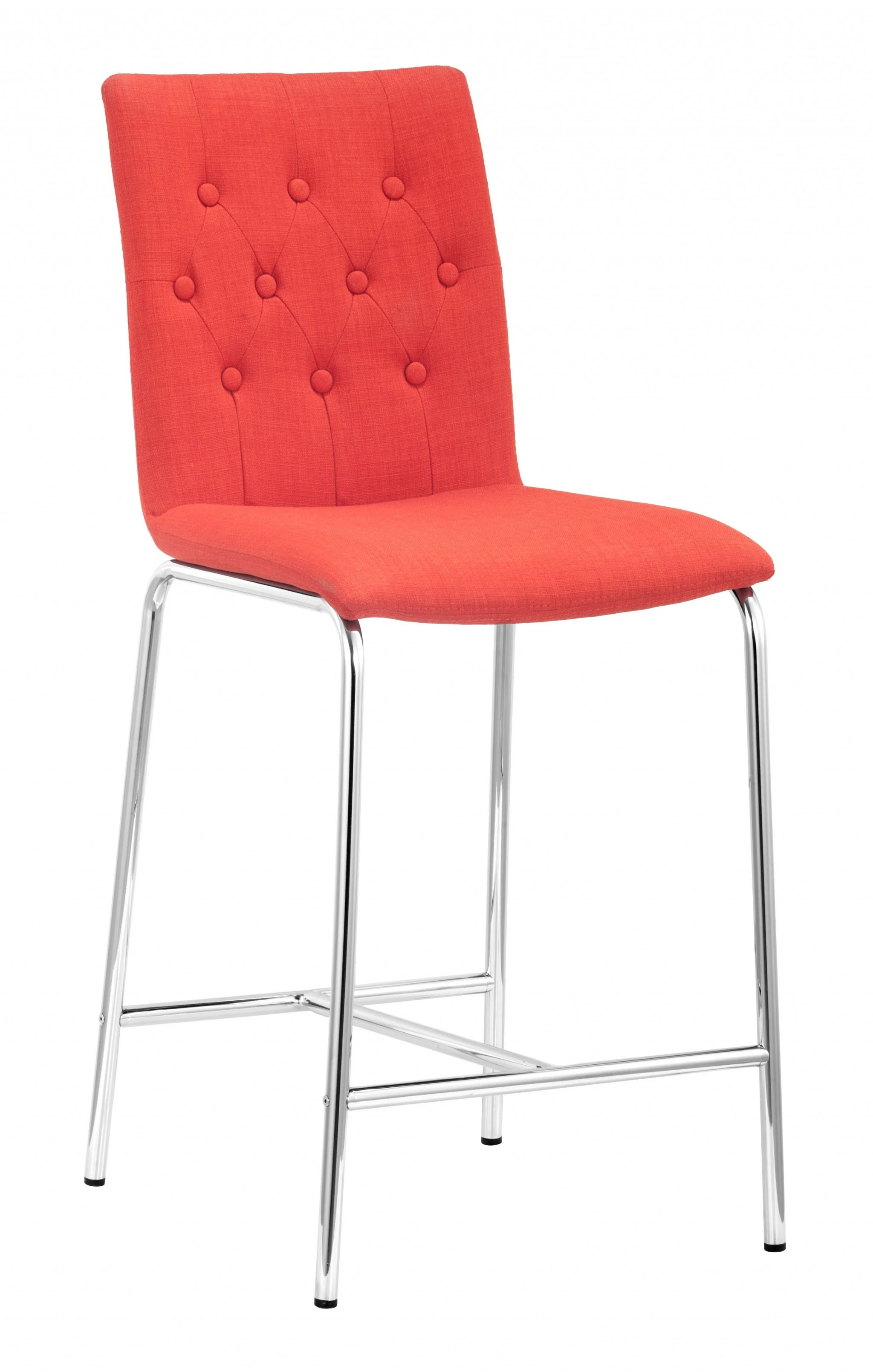 Set Of Two 39" Tangerine Low Back Chairs With Footrest By Homeroots