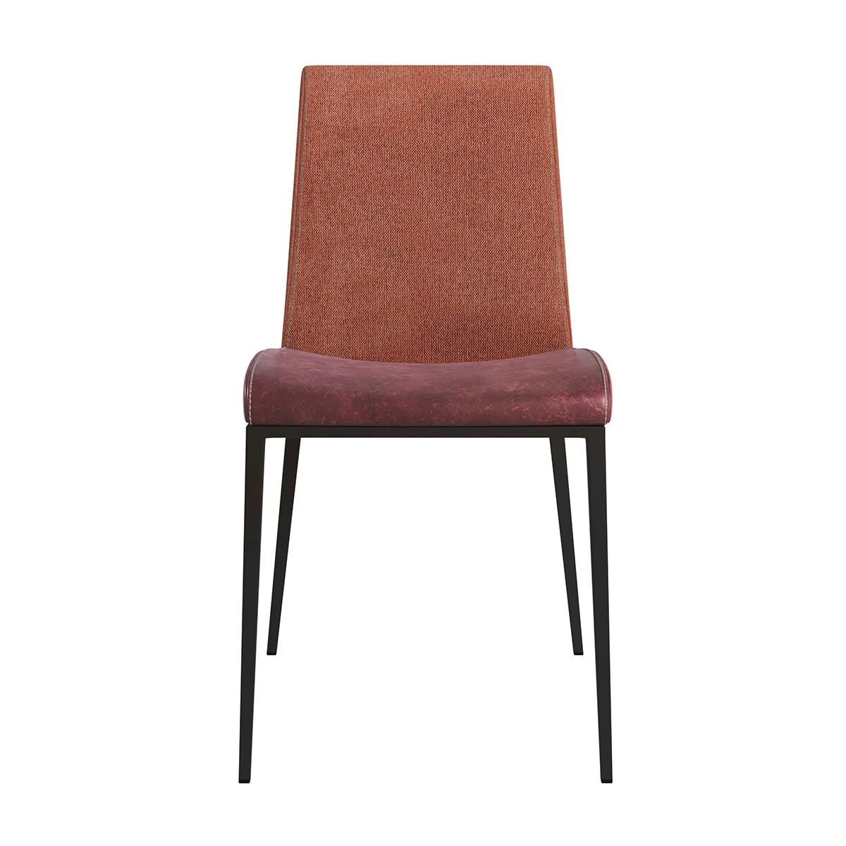Set of Two Brown and Rust Stainless Steel Chairs By Homeroots