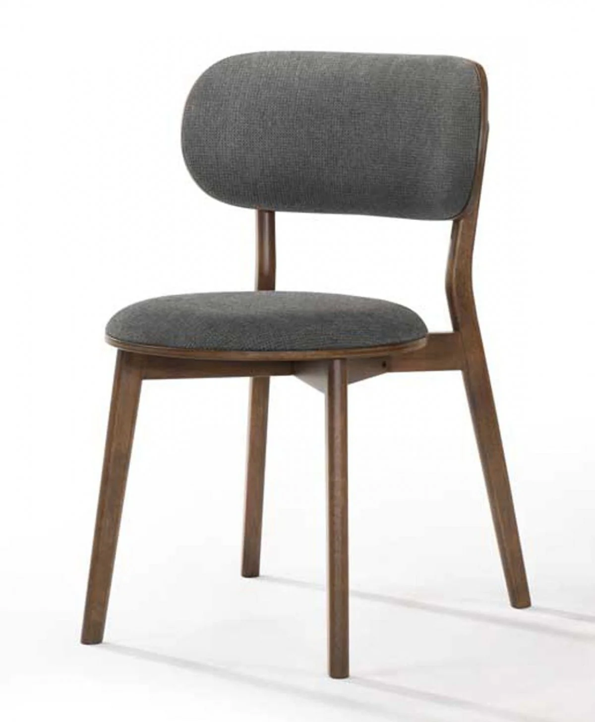 Set of Two Dark Gray Walnut Modern Dining Chairs By Homeroots