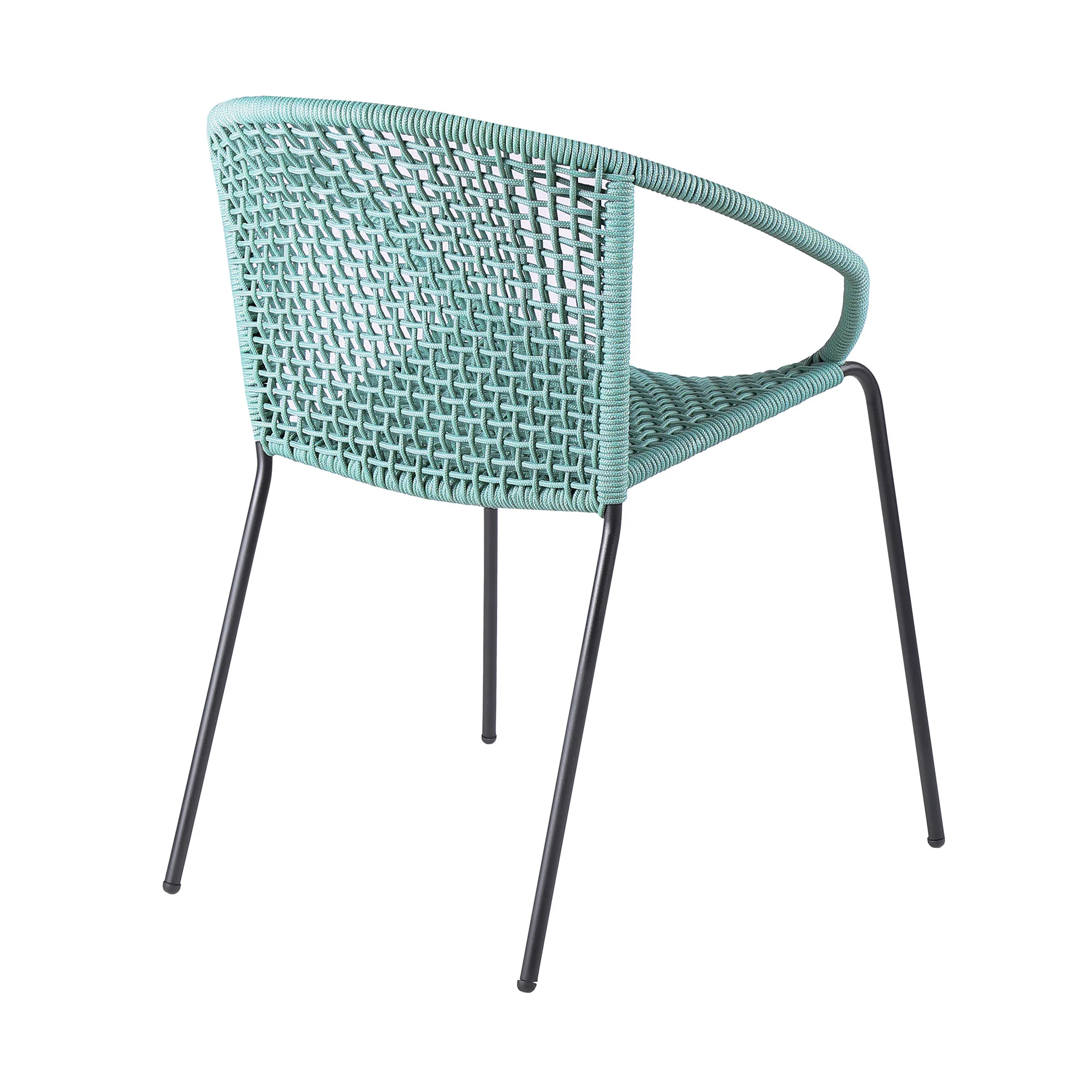 Set of Two Green Metal Outdoor Dining Chair By Homeroots - Image 7