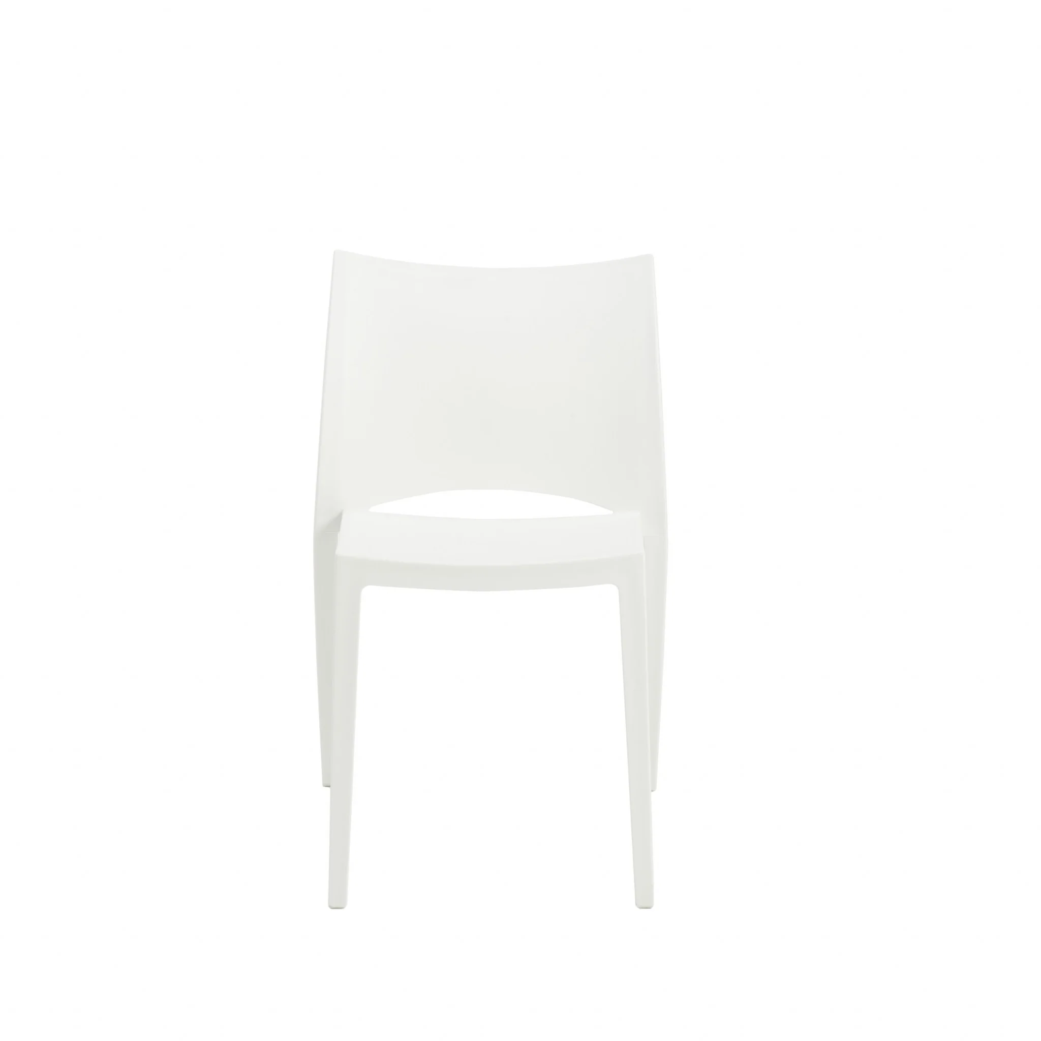 Set Of Two White Stacking Indoor Or Outdoor Chairs By Homeroots