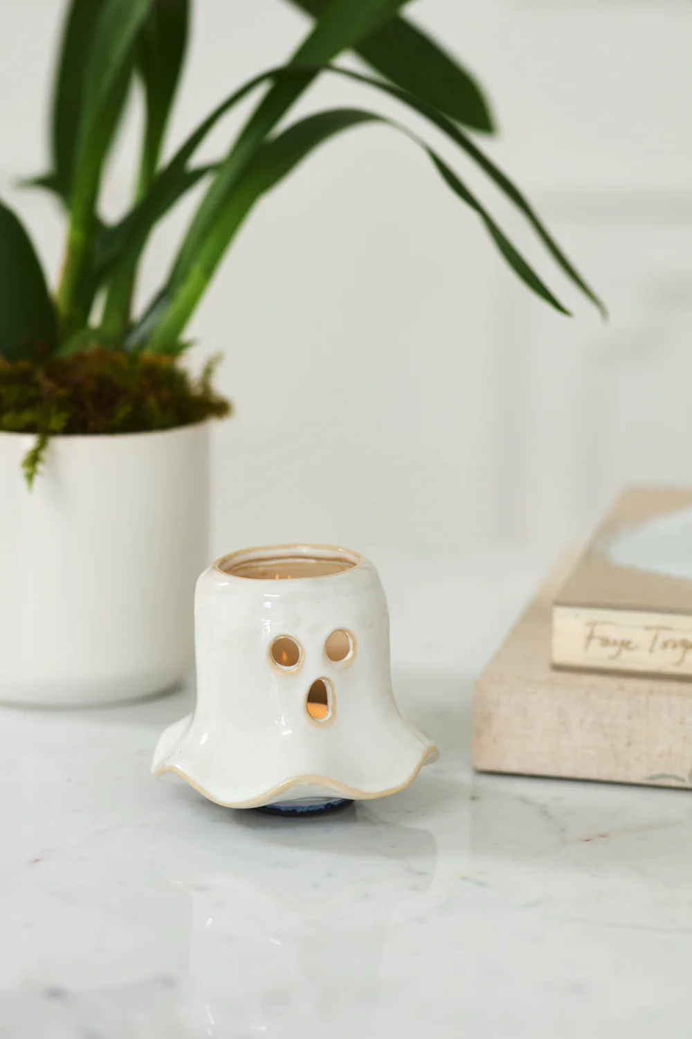 Shadowy Ghost Votive Set of 4 By Accent Decor - Image 3