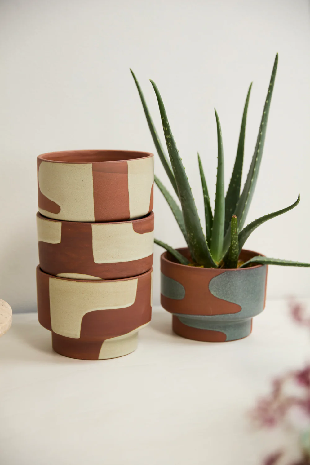 Shanti Pot Set of 2 By Accent Decor - Image 4