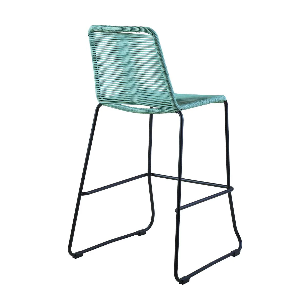 Shasta 26" Outdoor Metal and Wasabi Rope Stackable Counter Stool - Set of 2 By Armen Living - Image 5