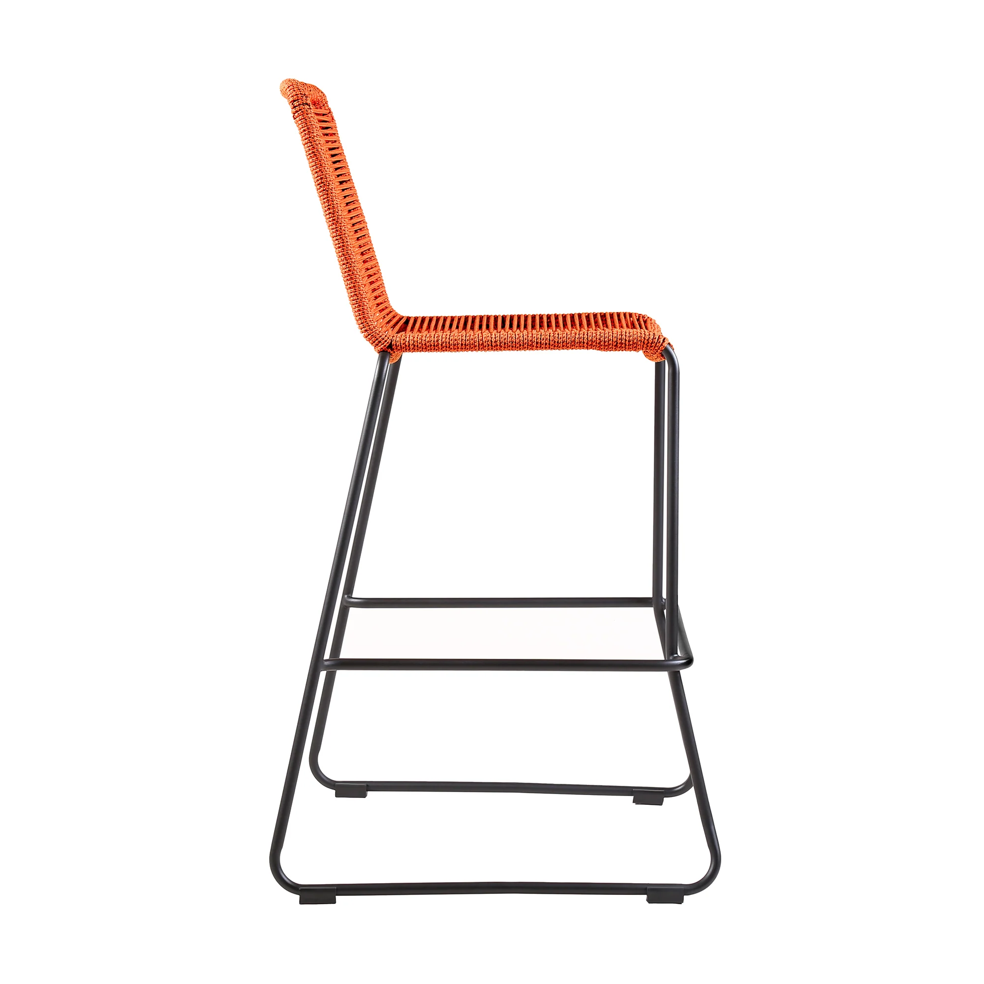 Shasta 30" and 26" Outdoor Metal and Rope Stackable Barstool By Armen Living - Image 4