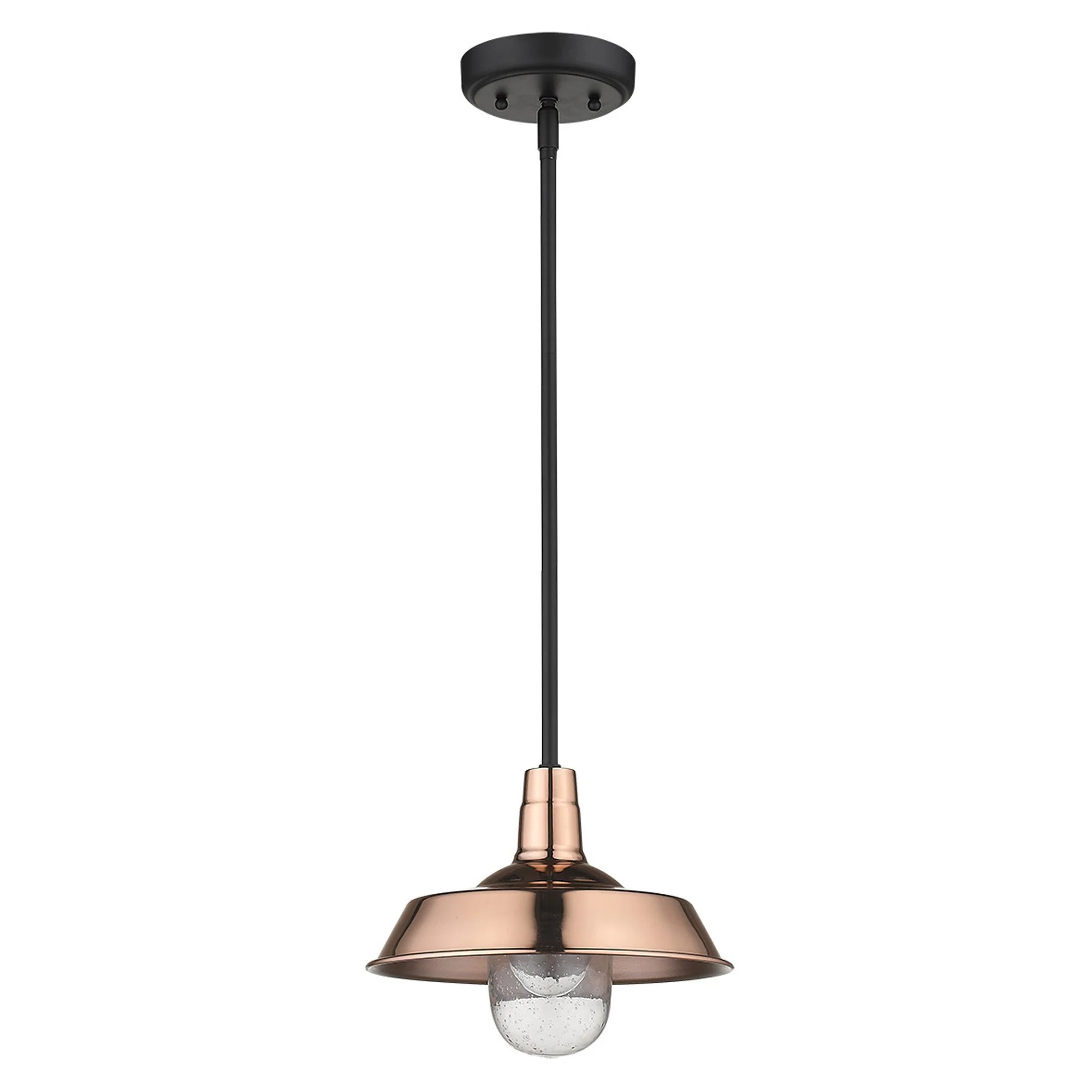 Shiny Copper Shallow Plate Adjustable Pendant Light By Homeroots