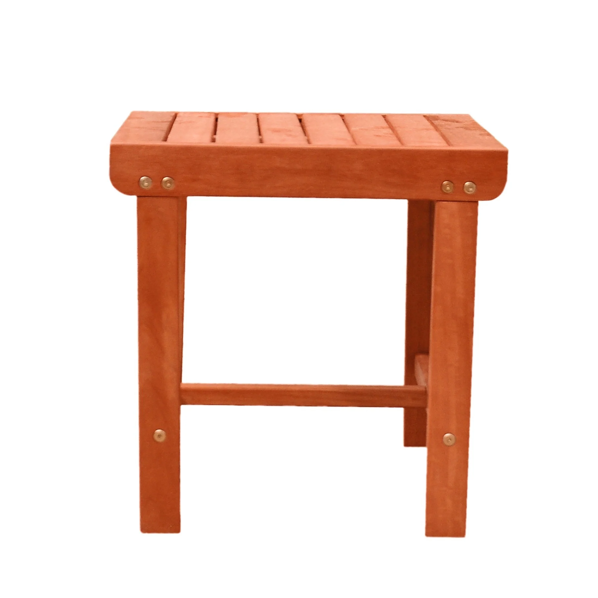 Sienna Brown Outdoor Wooden Side Table By Homeroots
