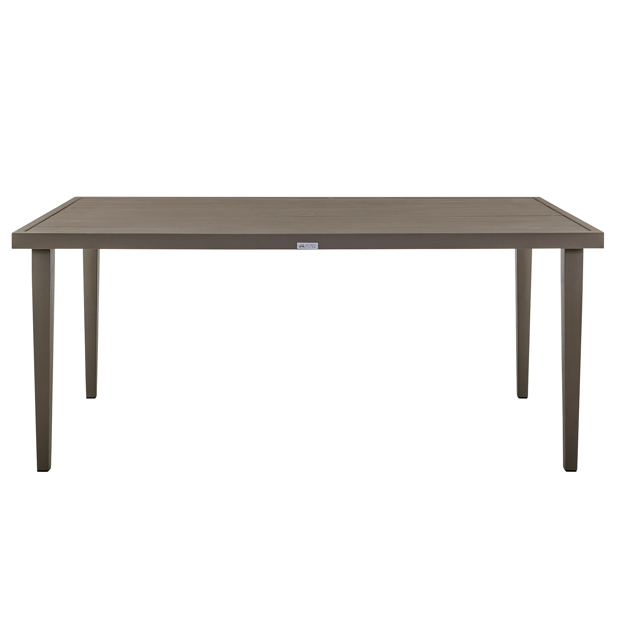 Silvana Outdoor Aluminum Gray Rectangle Dining Table By Armen Living - Image 2