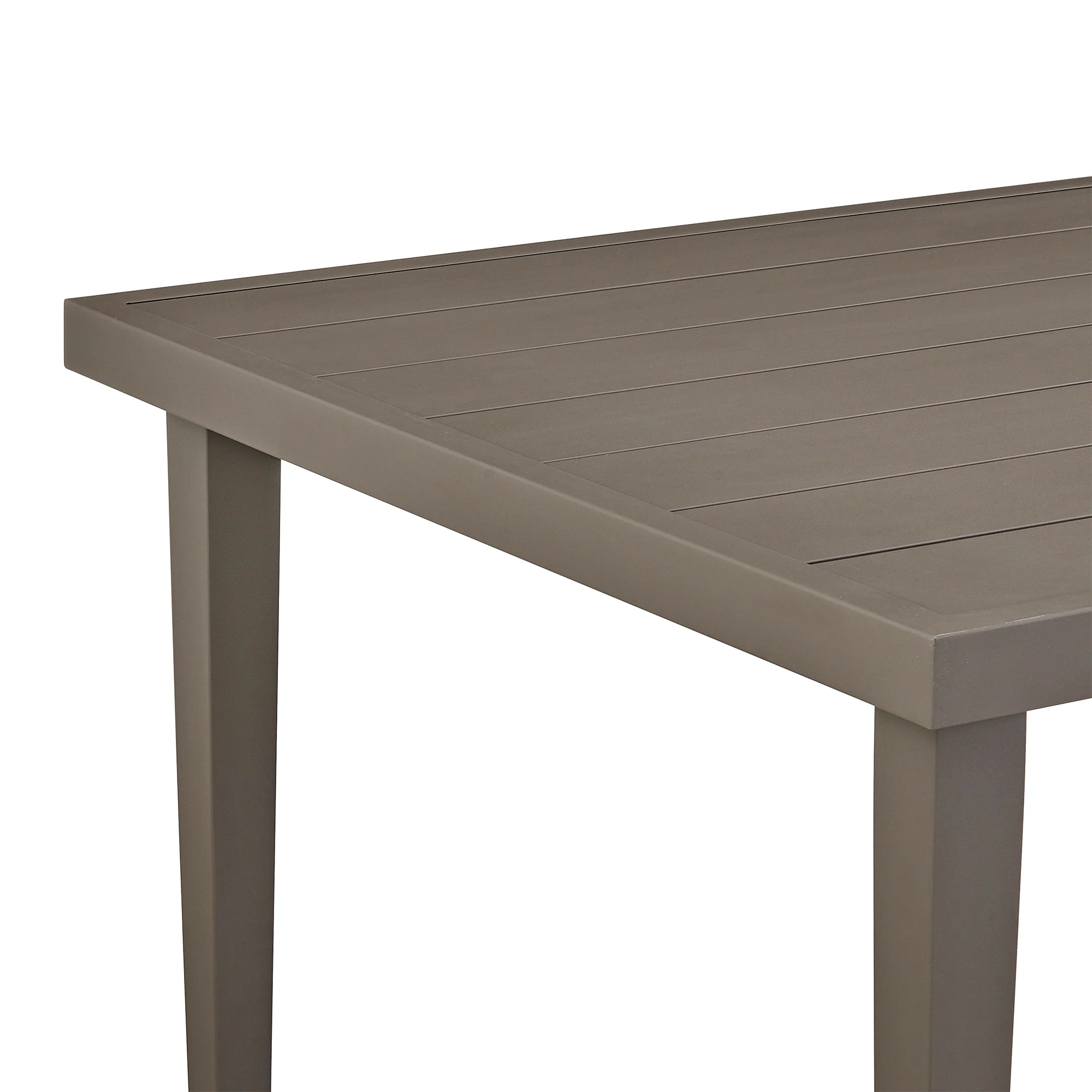 Silvana Outdoor Aluminum Gray Rectangle Dining Table By Armen Living - Image 5
