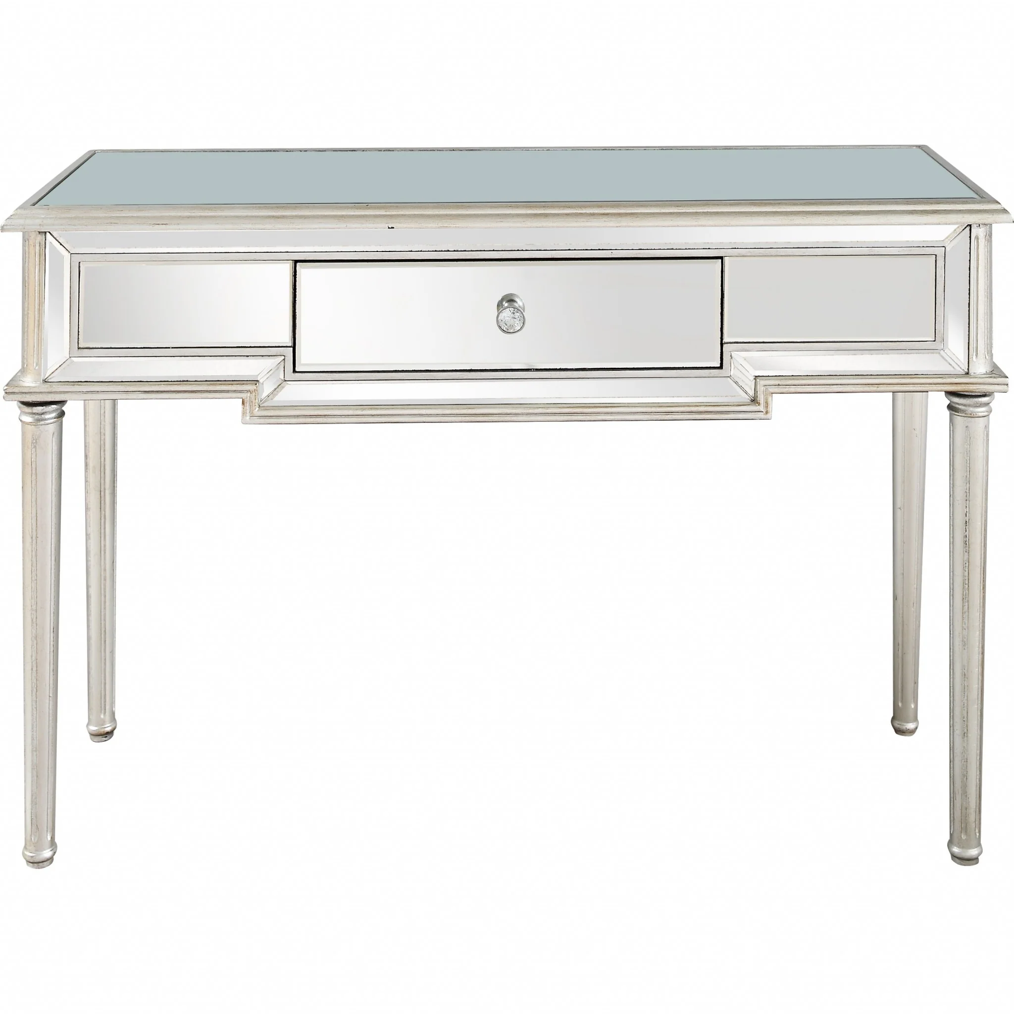 Silver Leaf Antiqued Console Table By Homeroots