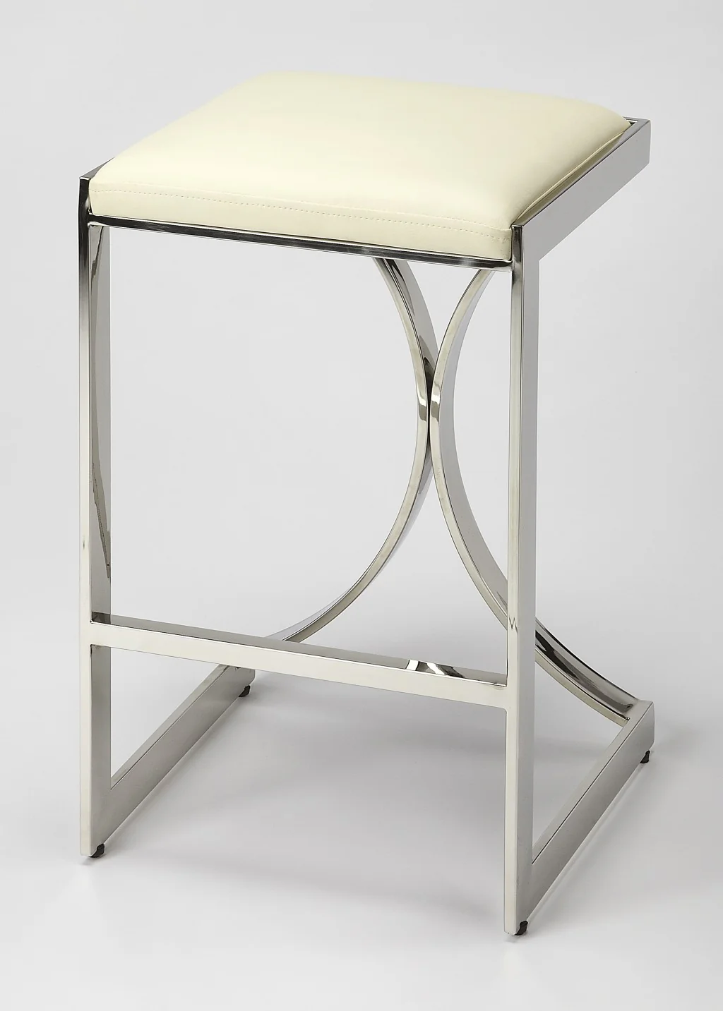 Silver Plated Counter Stool By Homeroots