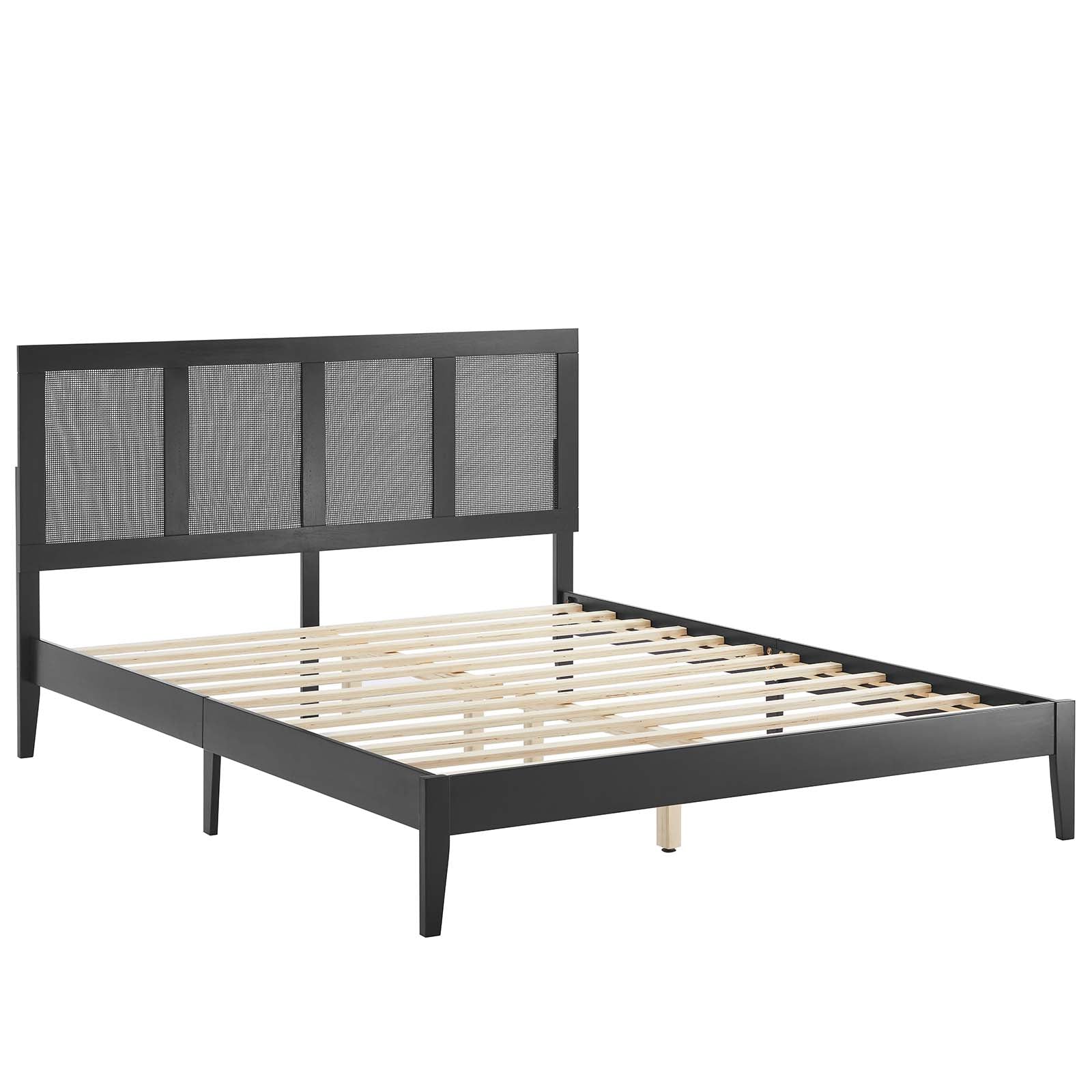 Sirocco Rattan and Wood Queen Platform Bed By Modway - MOD-7154 - Image 5