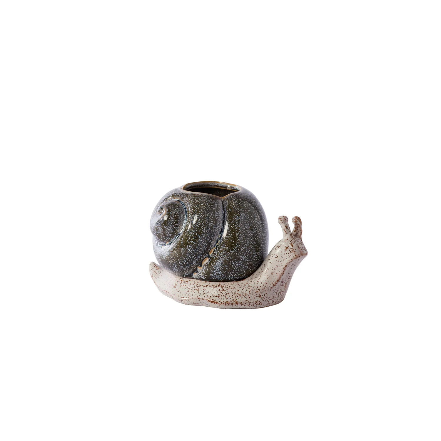 Snail Pot with Saucer Set of 2 By Accent Decor - Image 2