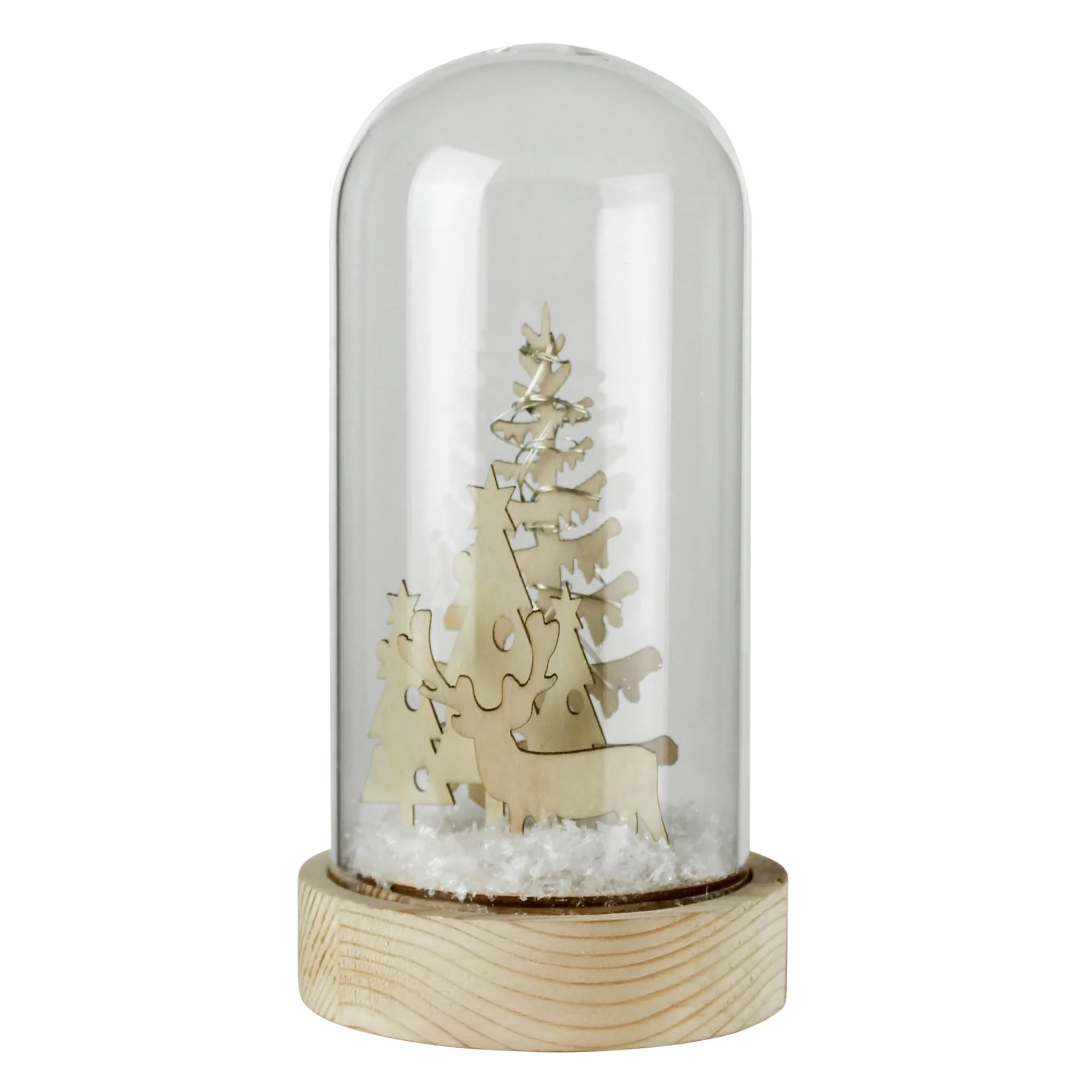 Snowglobe, Glass & Wood - Large Set Of 2 By HomArt