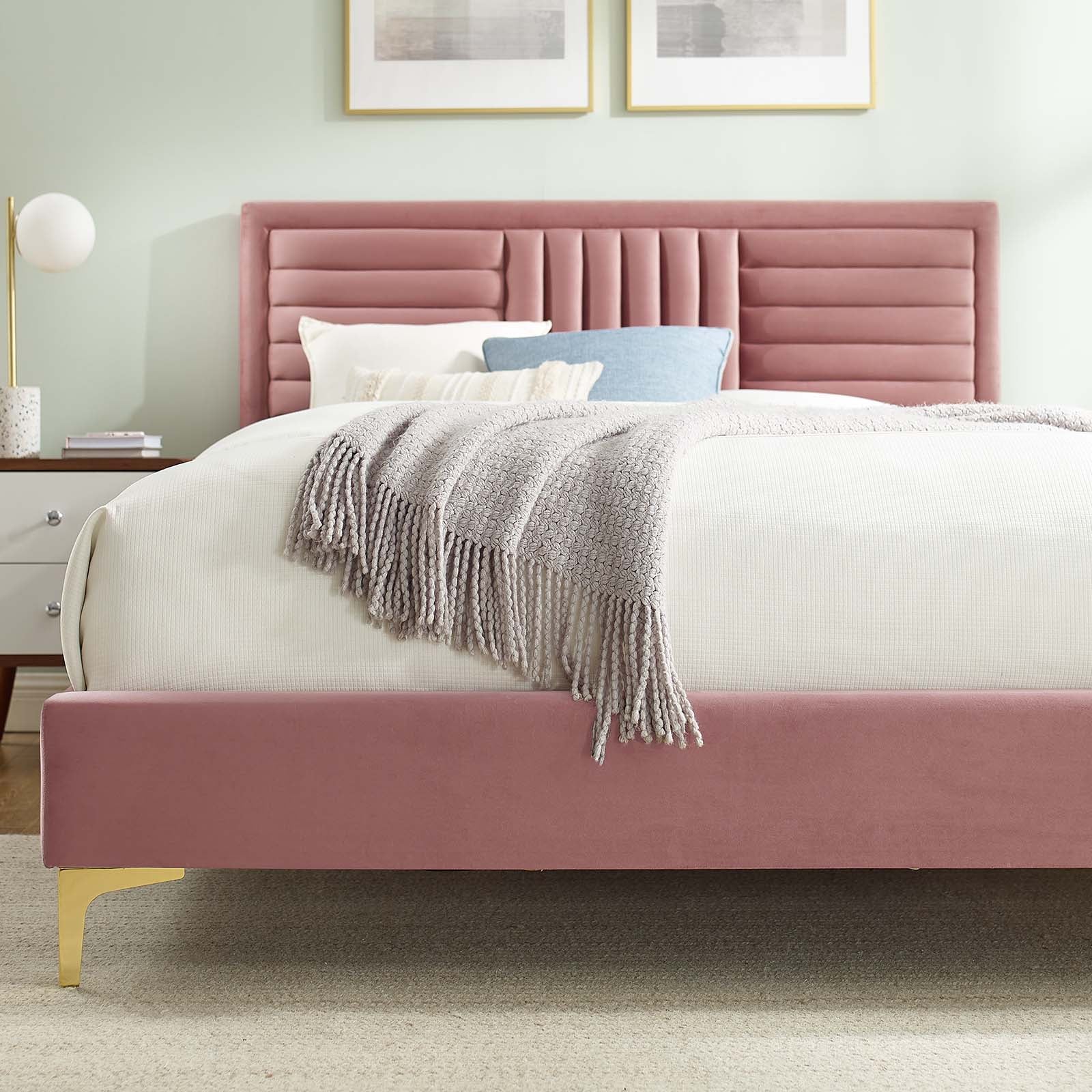 Sofia Channel Tufted Performance Velvet Full Platform Bed By Modway - MOD-7003 - Image 15