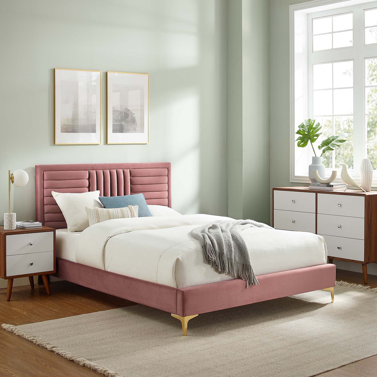 Sofia Channel Tufted Performance Velvet Full Platform Bed By Modway - MOD-7003 - Image 16