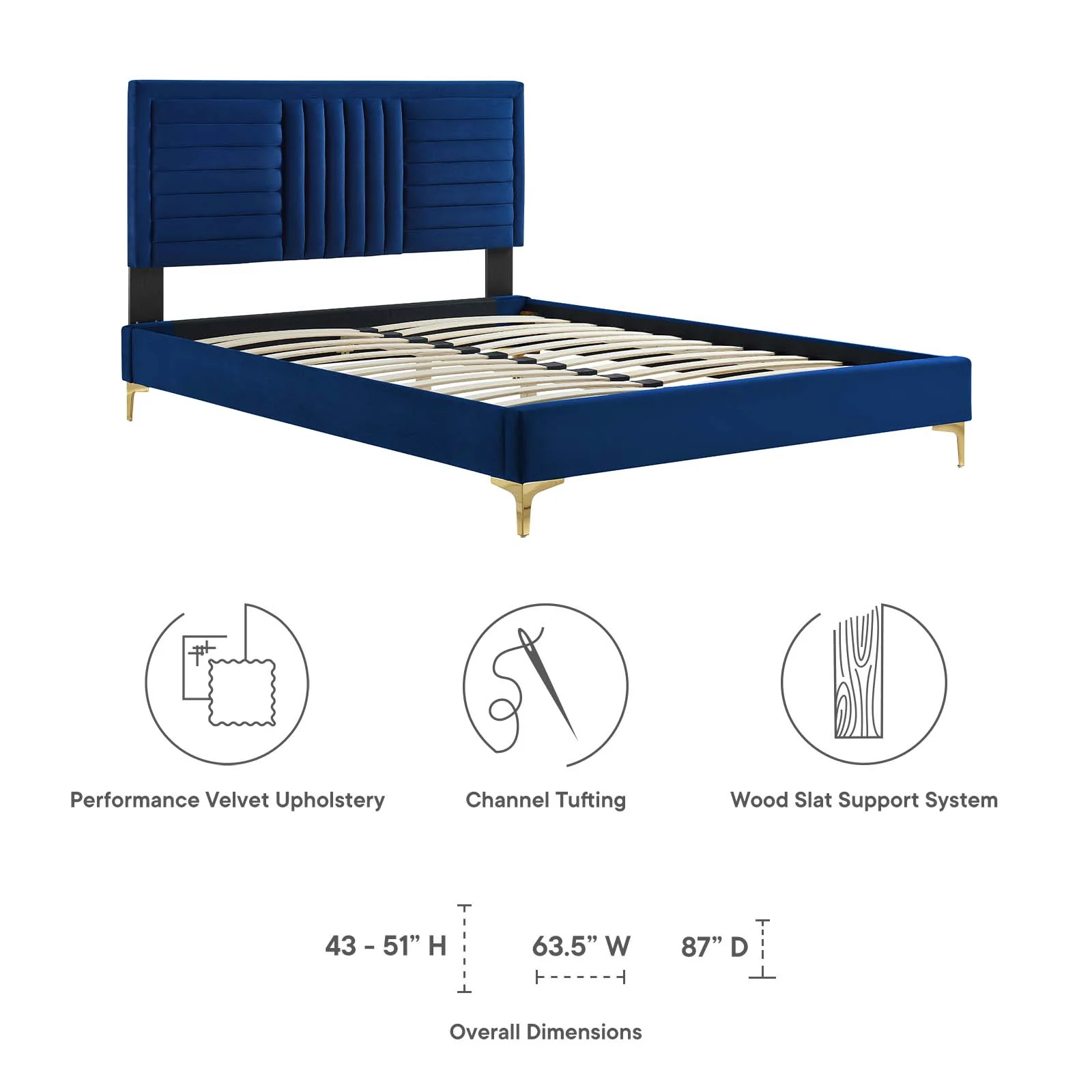 Sofia Channel Tufted Performance Velvet Full Platform Bed By Modway - MOD-7003 - Image 22