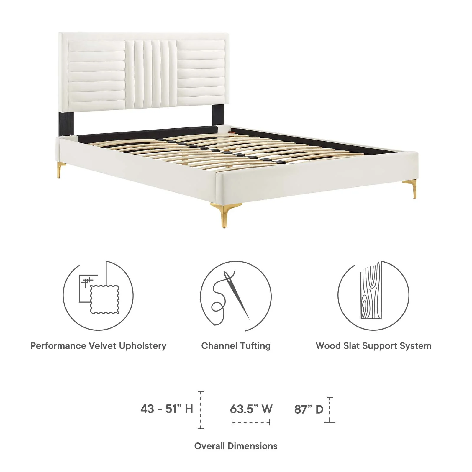 Sofia Channel Tufted Performance Velvet Full Platform Bed By Modway - MOD-7003 - Image 30