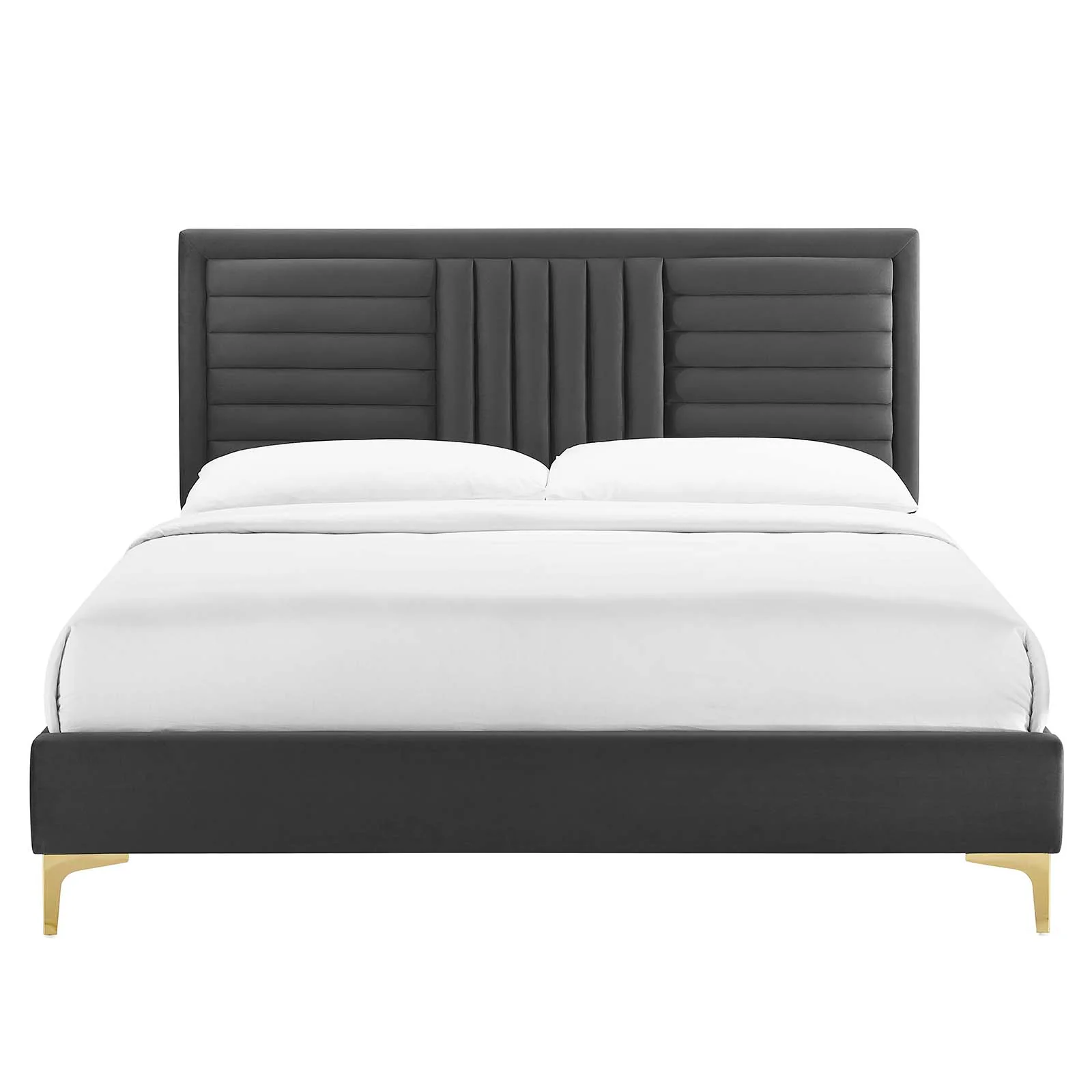 Sofia Channel Tufted Performance Velvet Full Platform Bed By Modway - MOD-7003 - Image 4