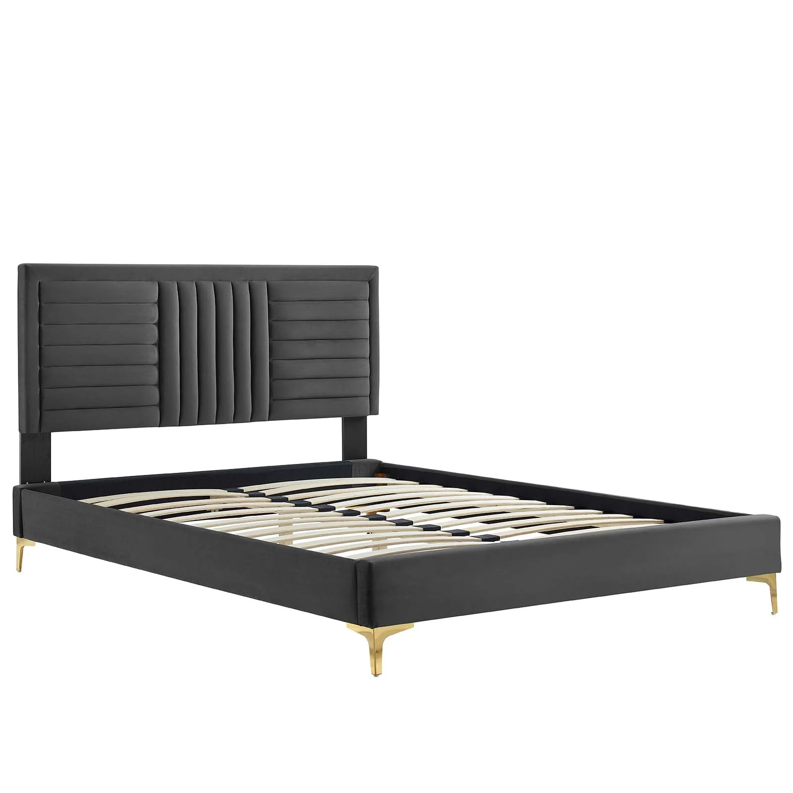Sofia Channel Tufted Performance Velvet Full Platform Bed By Modway - MOD-7003 - Image 5