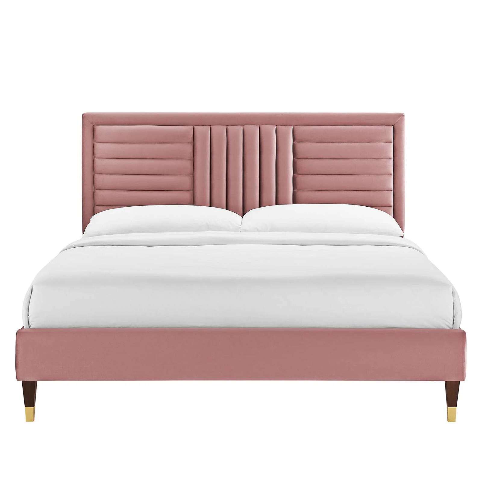 Sofia Channel Tufted Performance Velvet King Platform Bed By Modway - MOD-7007 - Image 11