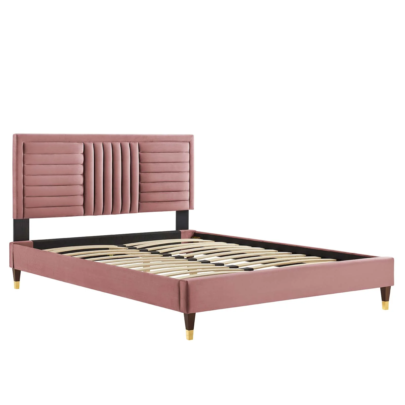 Sofia Channel Tufted Performance Velvet King Platform Bed By Modway - MOD-7007 - Image 12