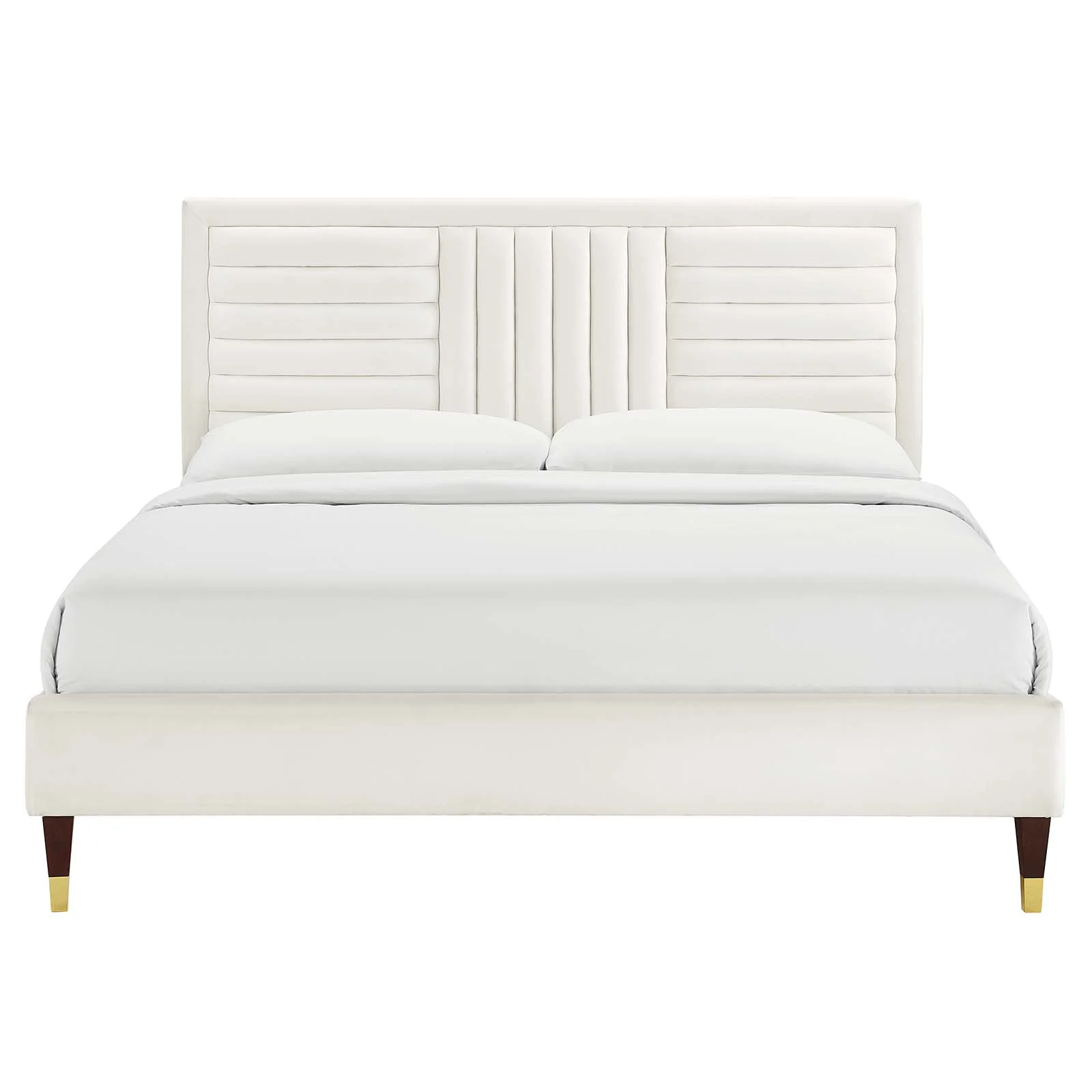 Sofia Channel Tufted Performance Velvet King Platform Bed By Modway - MOD-7007 - Image 27