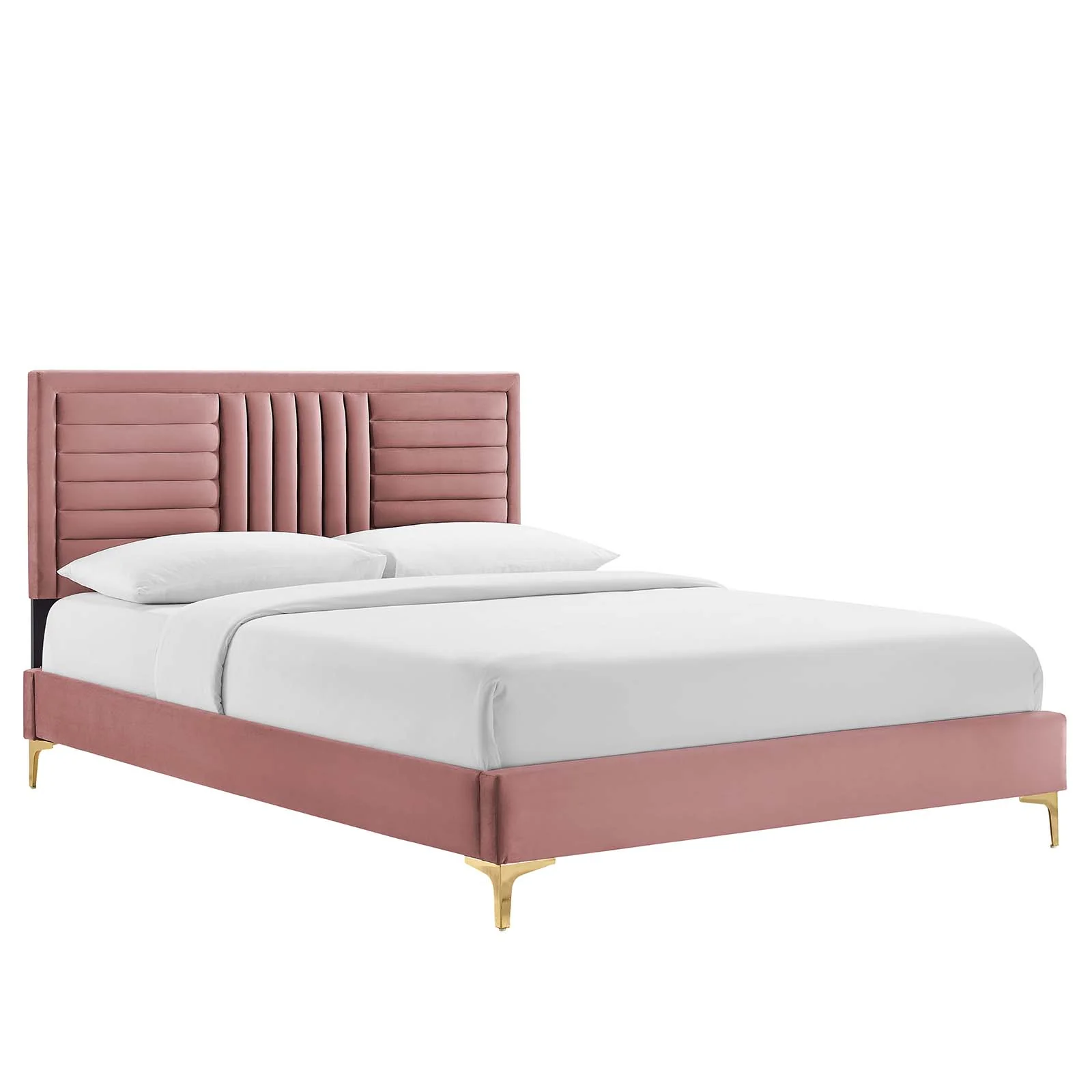 Sofia Channel Tufted Performance Velvet King Platform Bed By Modway - MOD-7015 - Image 9