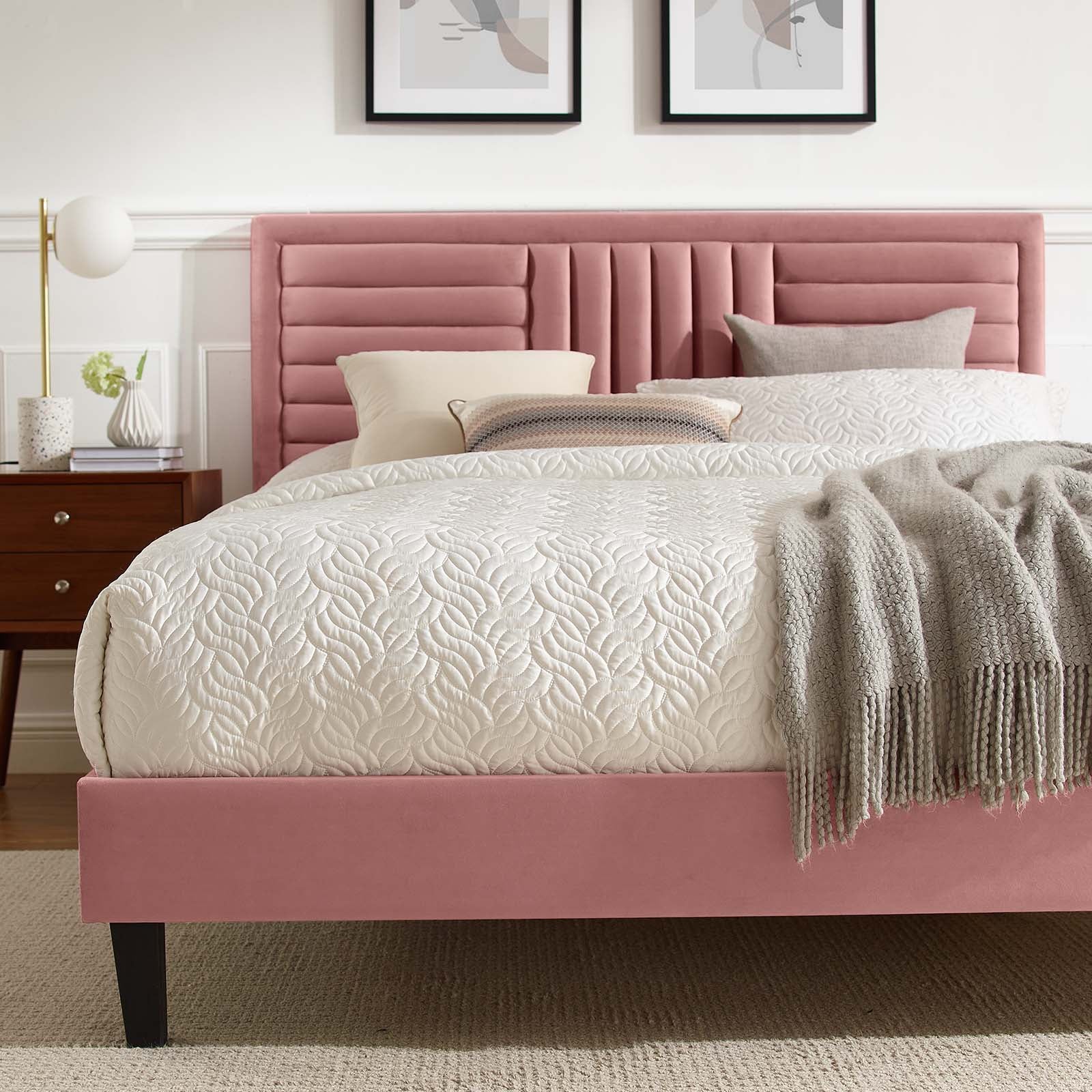 Sofia Channel Tufted Performance Velvet Queen Platform Bed By Modway - MOD-6975 - Image 14