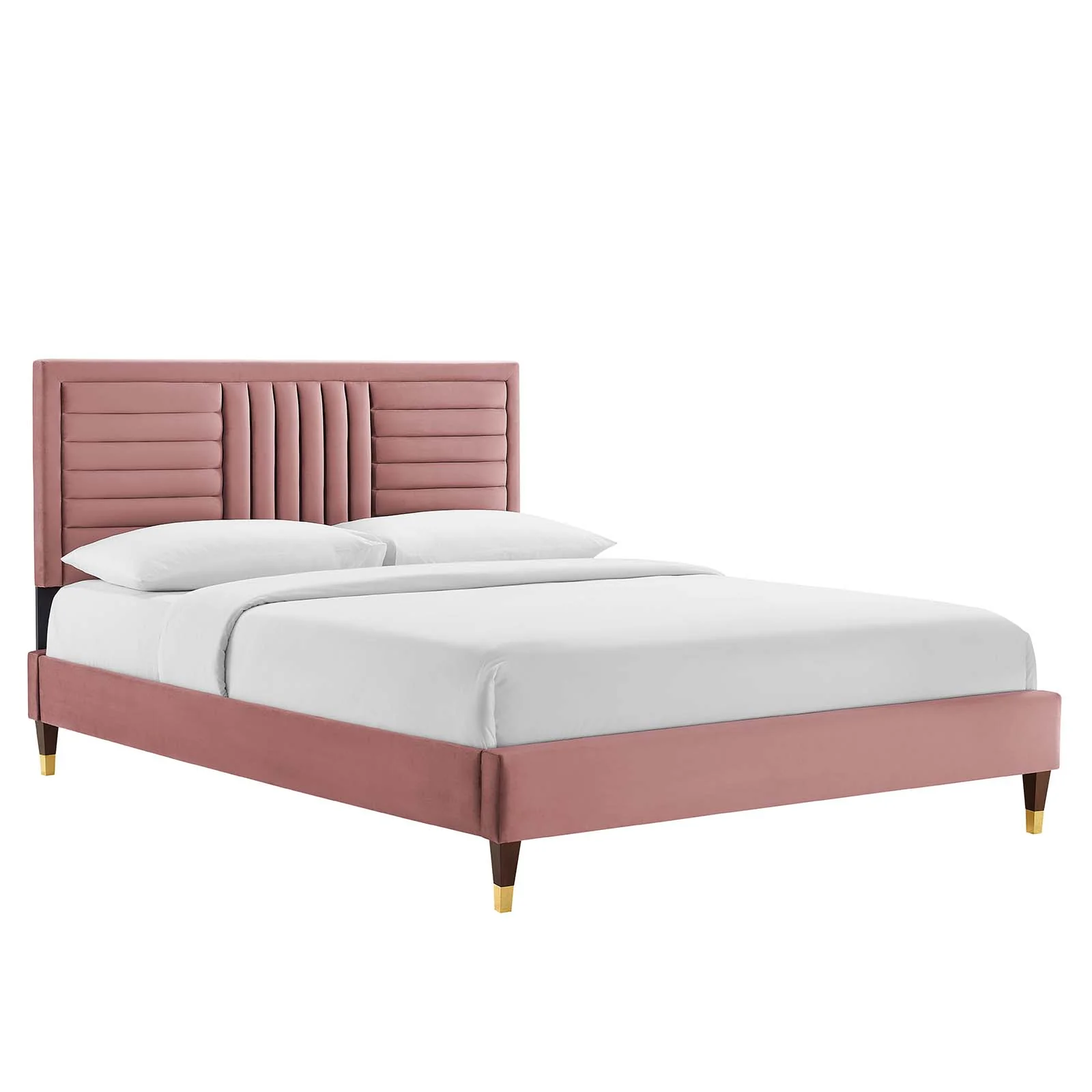 Sofia Channel Tufted Performance Velvet Twin Platform Bed By Modway - MOD-6983 - Image 9