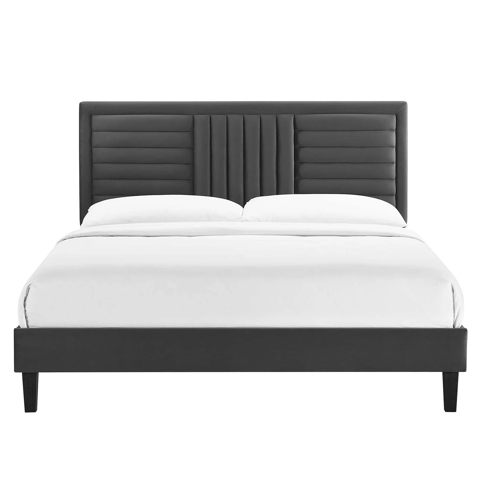 Sofia Channel Tufted Performance Velvet Twin Platform Bed By Modway - MOD-6987 - Image 3