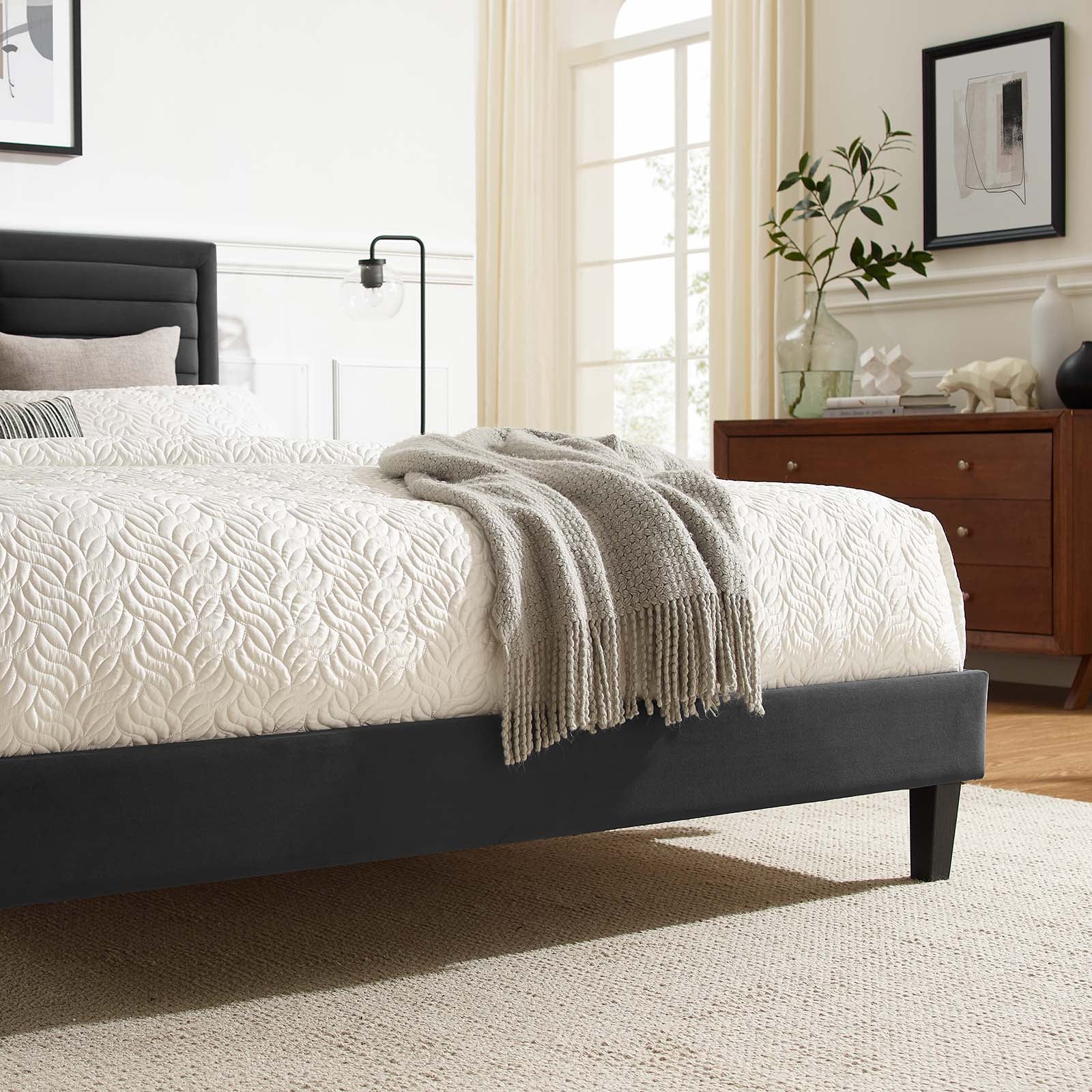 Sofia Channel Tufted Performance Velvet Twin Platform Bed By Modway - MOD-6987 - Image 7