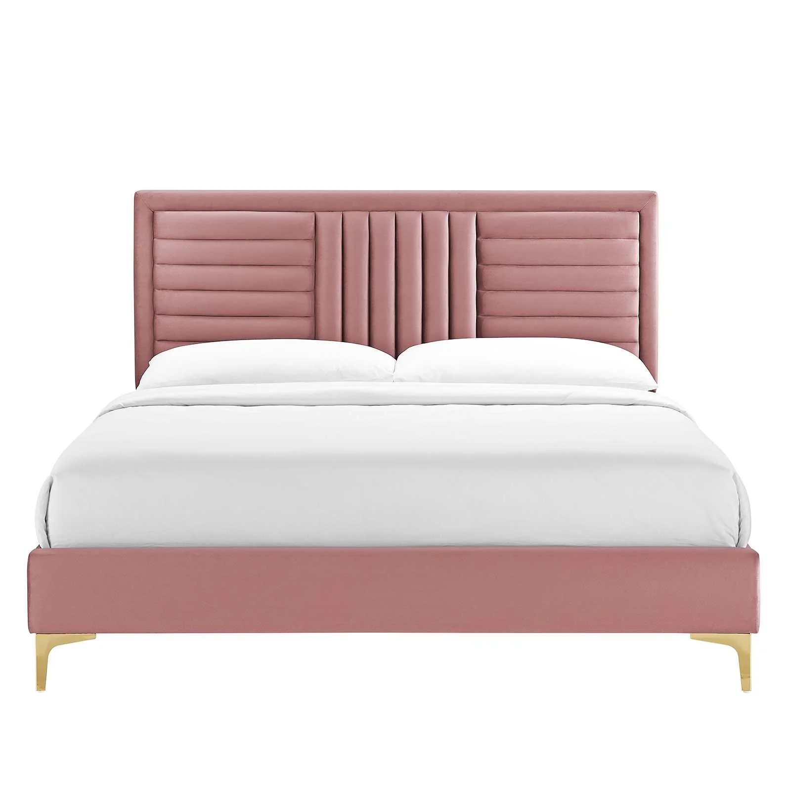 Sofia Channel Tufted Performance Velvet Twin Platform Bed By Modway - MOD-6991 - Image 11