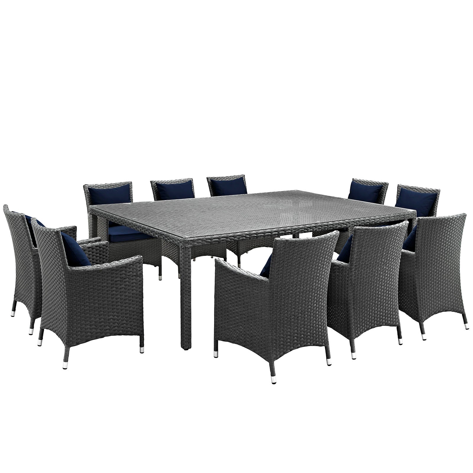 Sojourn 11 Piece Outdoor Patio Sunbrella® Dining Set By Modway - EEI-2311 - Image 15