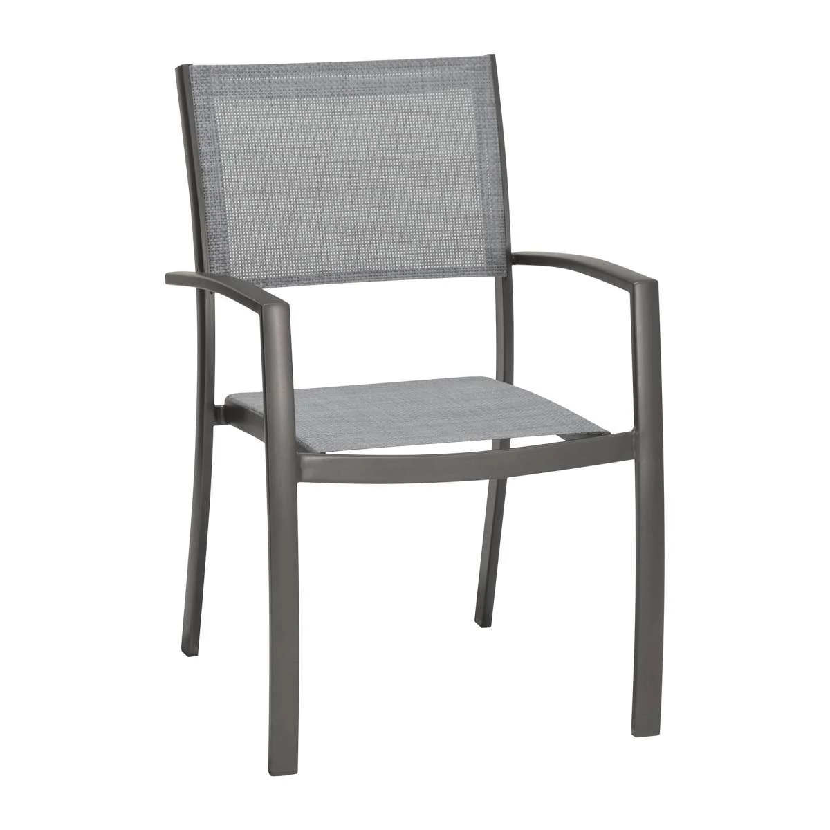 Solana 5 piece Outdoor Aluminum Dining Set in Cosmos Grey Finish with Wood Top By Armen Living - Image 3