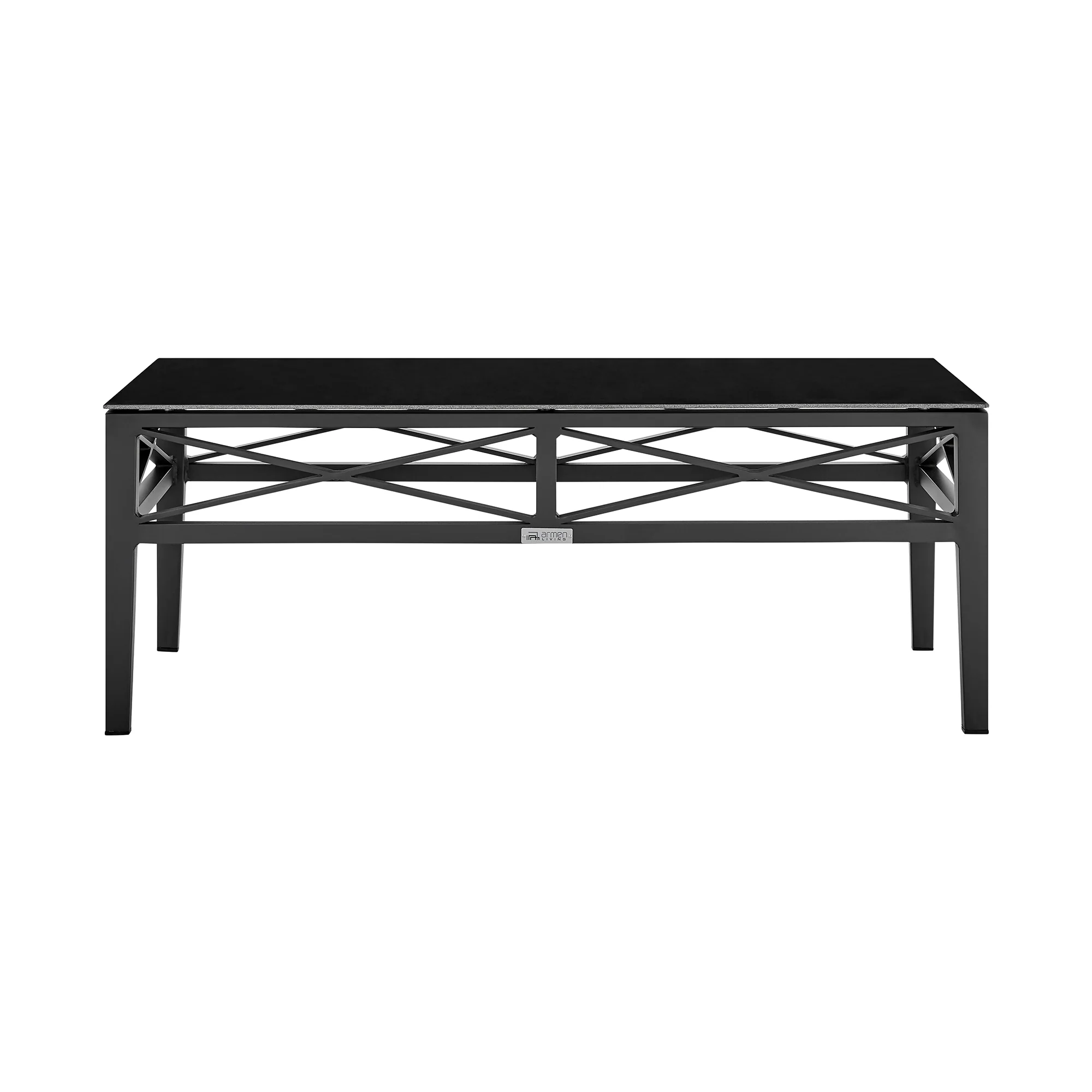 Sonoma Outdoor 4 piece Set in Dark Grey Finish and Light Grey Cushions By Armen Living - Image 8