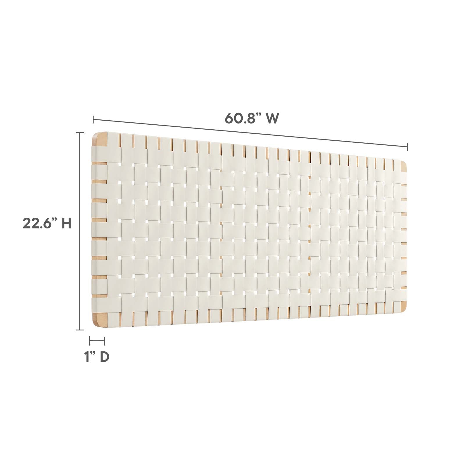 Sparta Weave Wall-Mount Queen Vegan Leather Headboard By Modway - MOD-7124 - Image 6