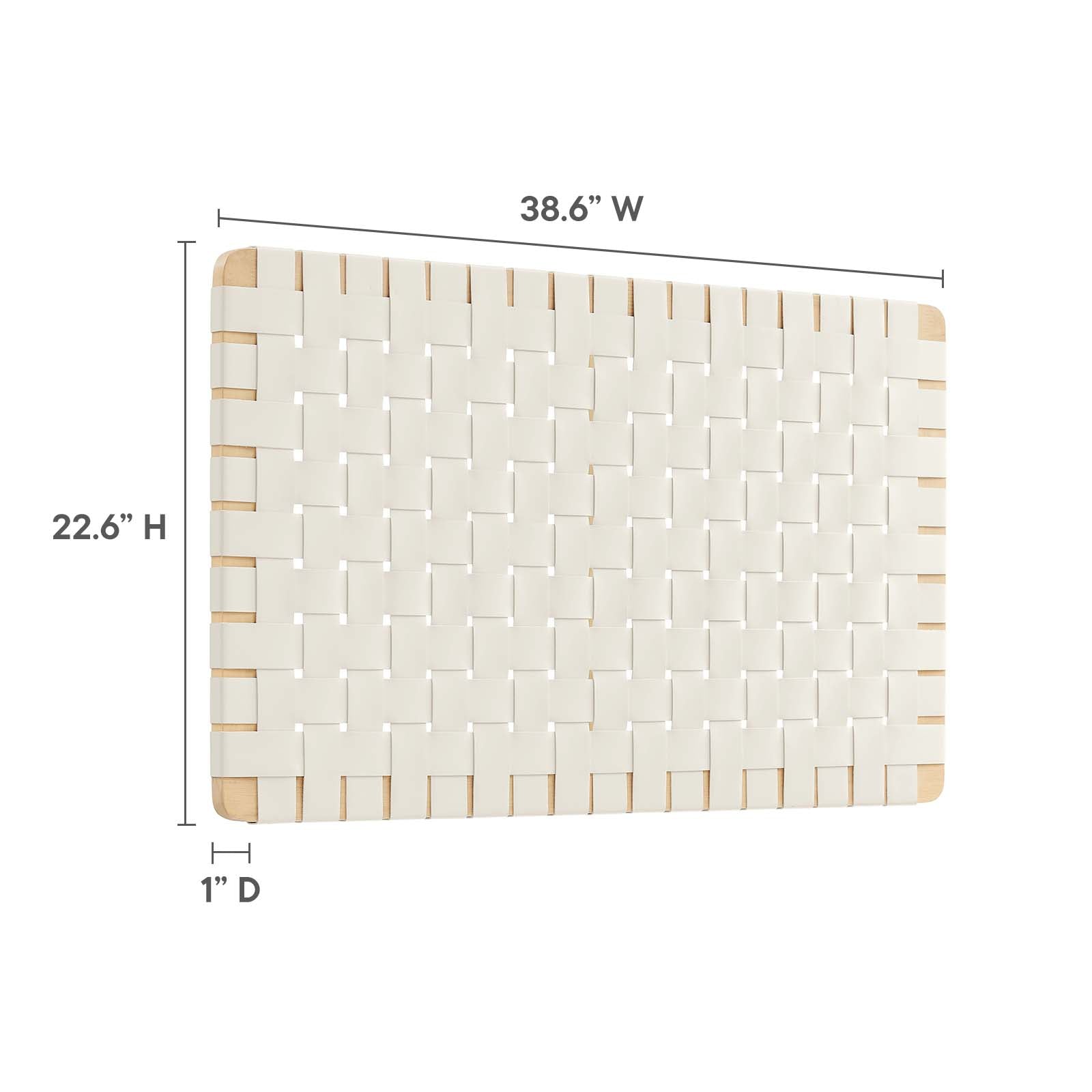 Sparta Weave Wall-Mount Twin Vegan Leather Headboard By Modway - MOD-7120 - Image 7