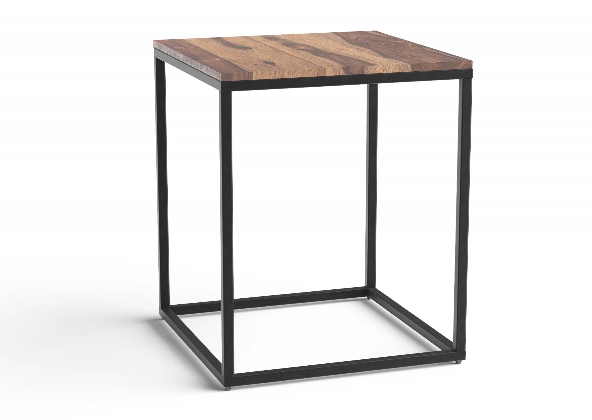 Squared Off Natural Wood End or Side Table By Homeroots