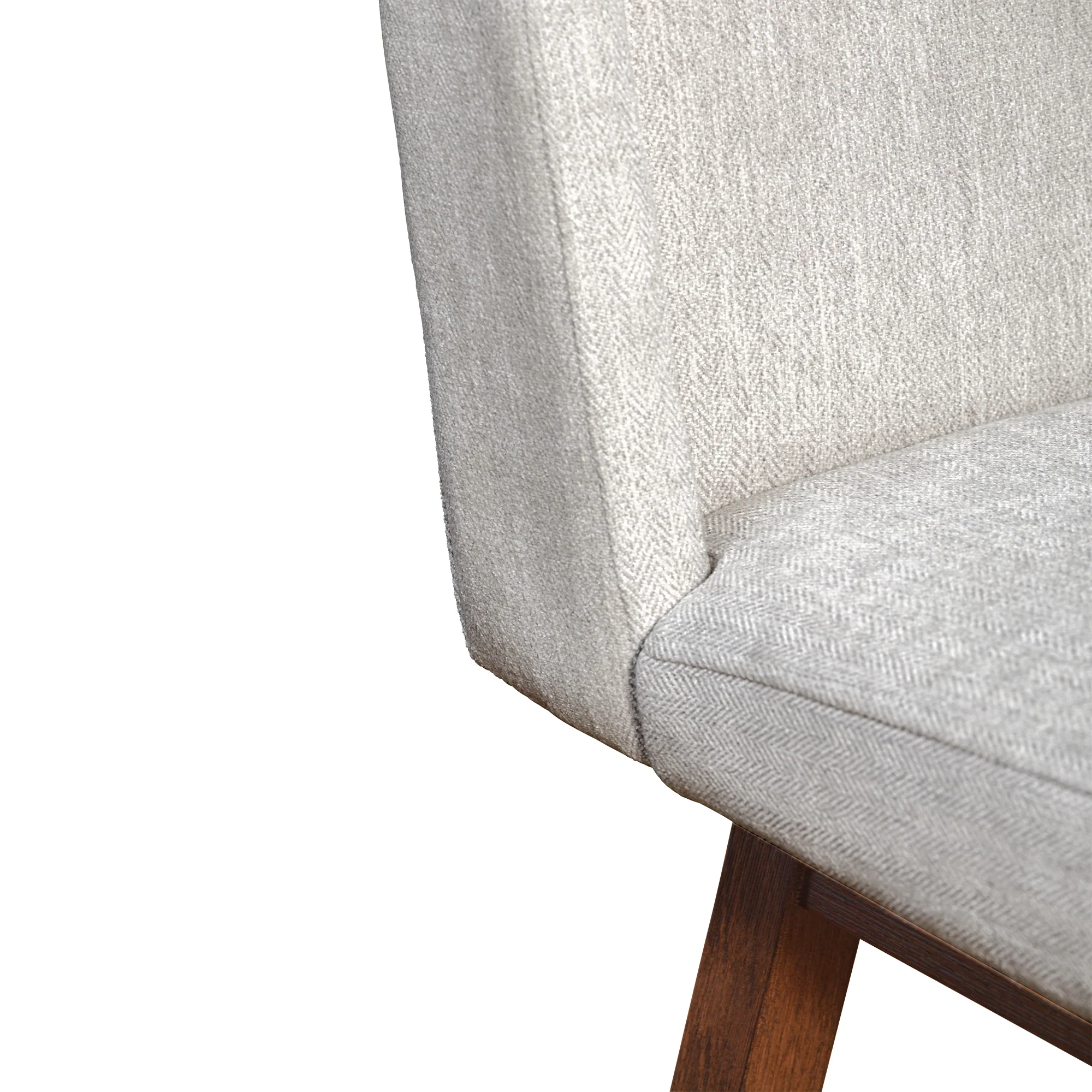 Stancoste Swivel Counter Stool in Brown Oak Wood Finish with Beige Fabric By Armen Living - Image 10
