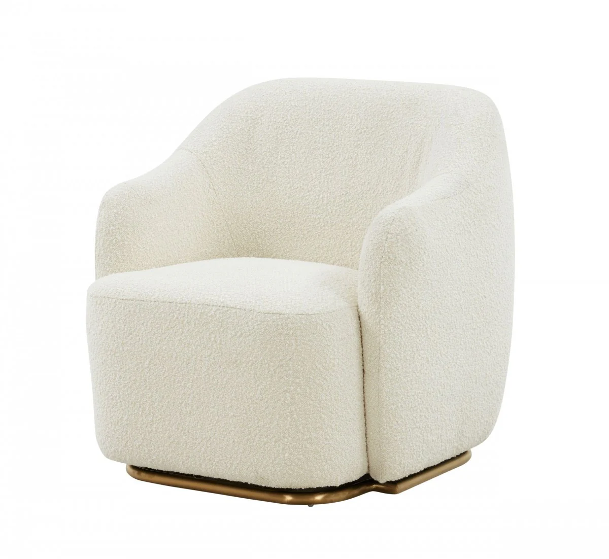 Stylish Off White Sherpa And Steel Chair By Homeroots