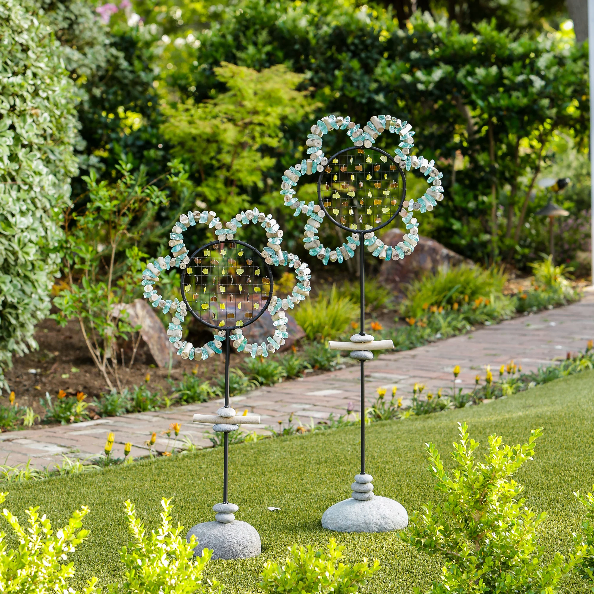 Sunflower Garden Stand 50"H Set of 2 By Garden Age Supply - Image 3