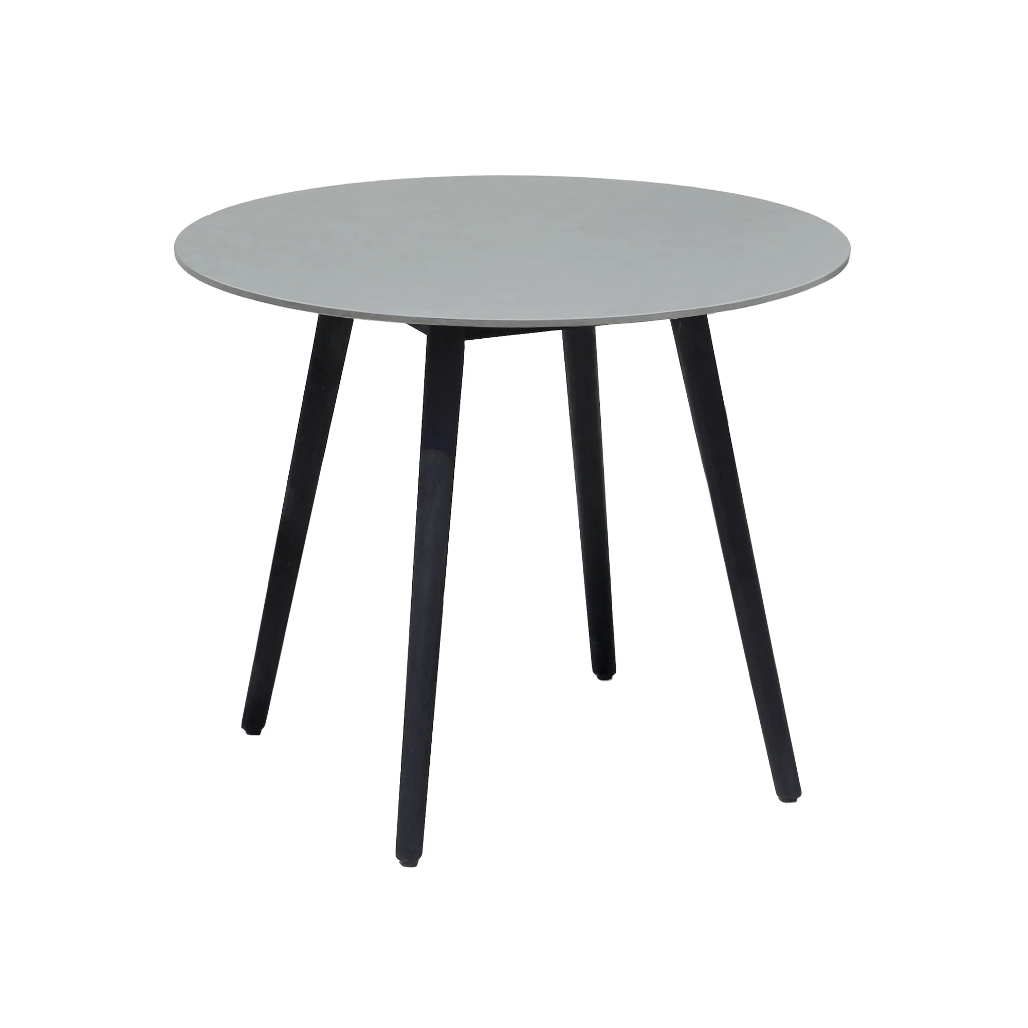 Sydney and Snack 3 Piece Outdoor Patio 36" Dining Set in Black Eucalyptus Wood and Black Rope By Armen Living - Image 5