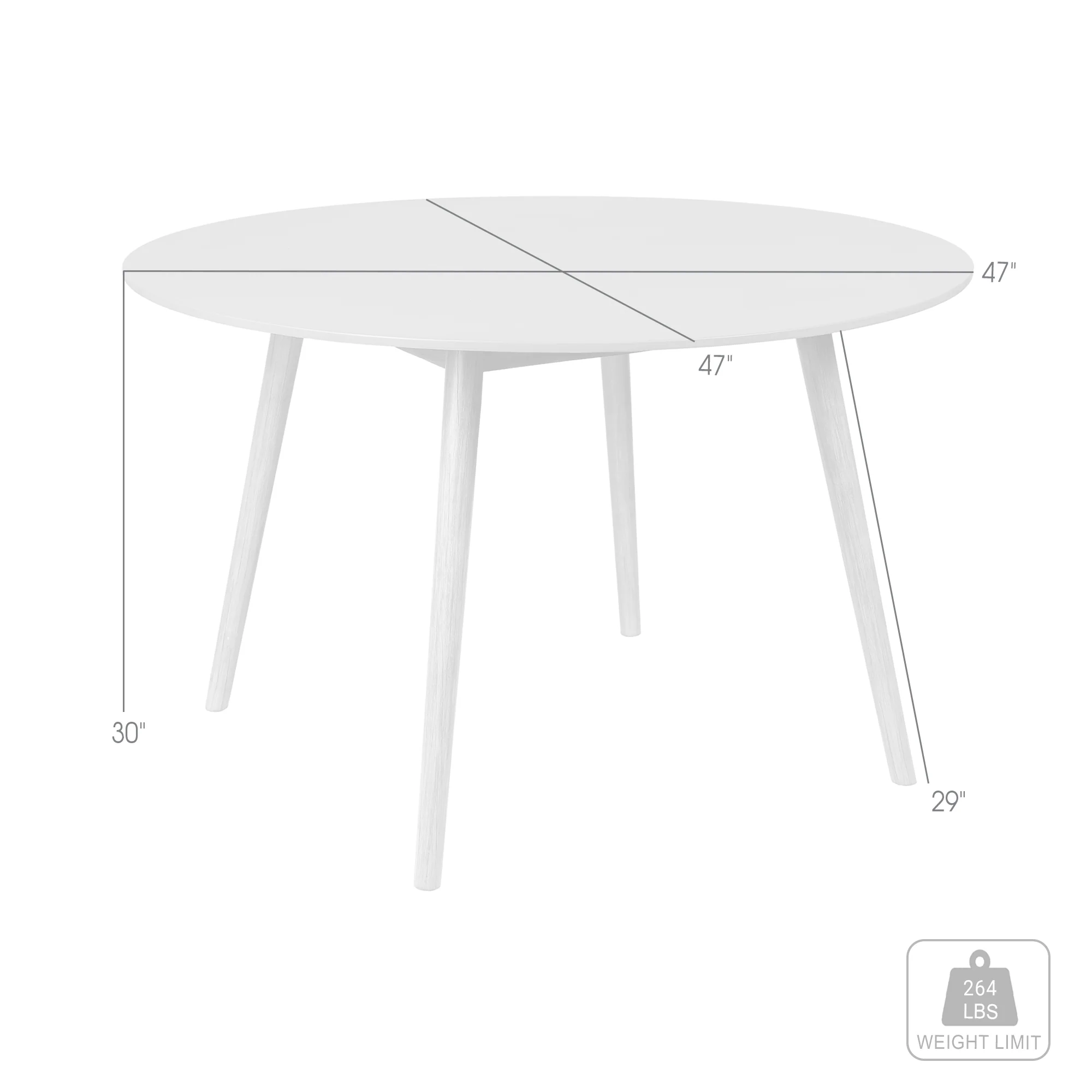 Sydney Outdoor Patio Round Dining Table in Light Eucalyptus and Grey Stone By Armen Living - Image 9