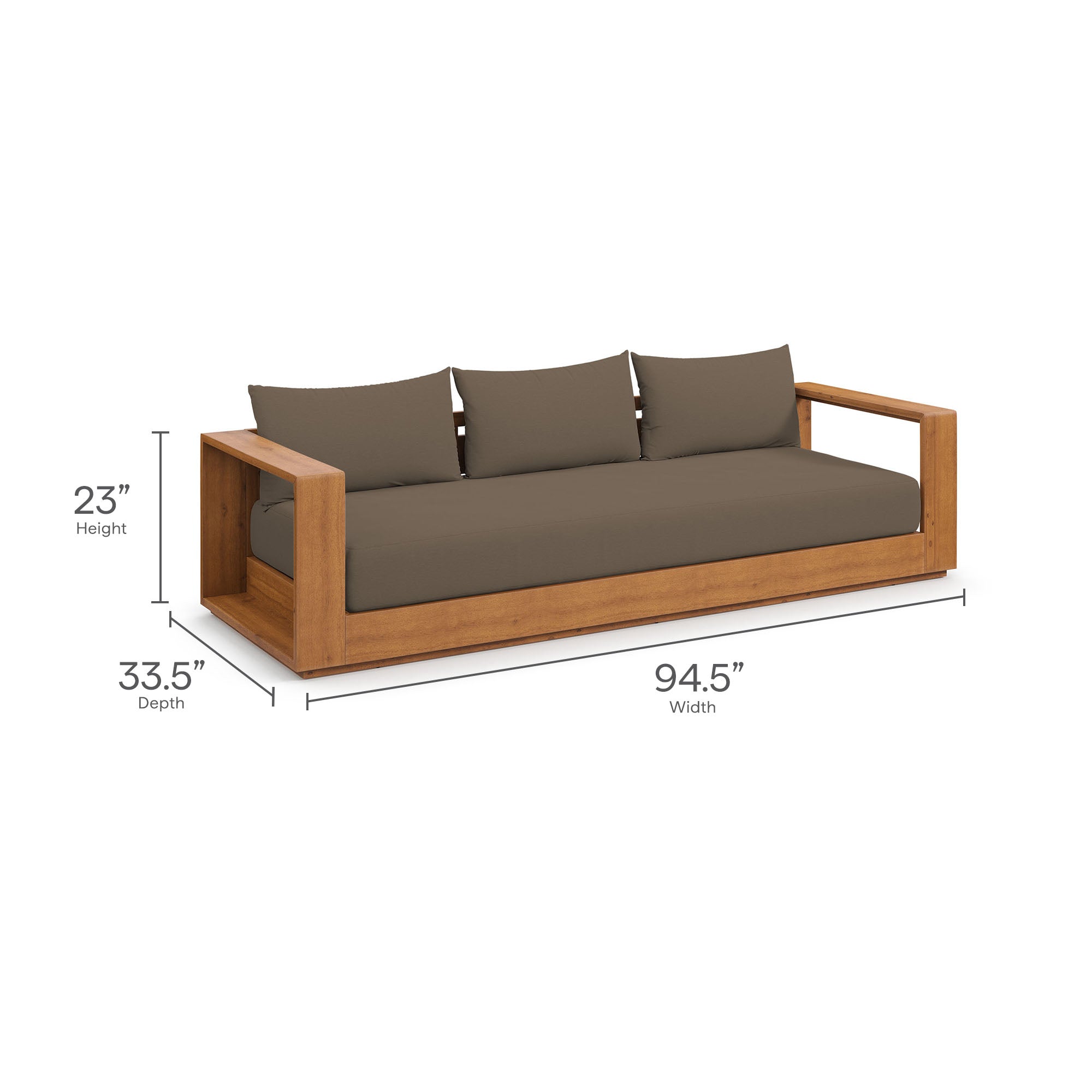 Tahoe 5-Piece Outdoor Patio Acacia Wood Furniture Set by Modway - Image 10