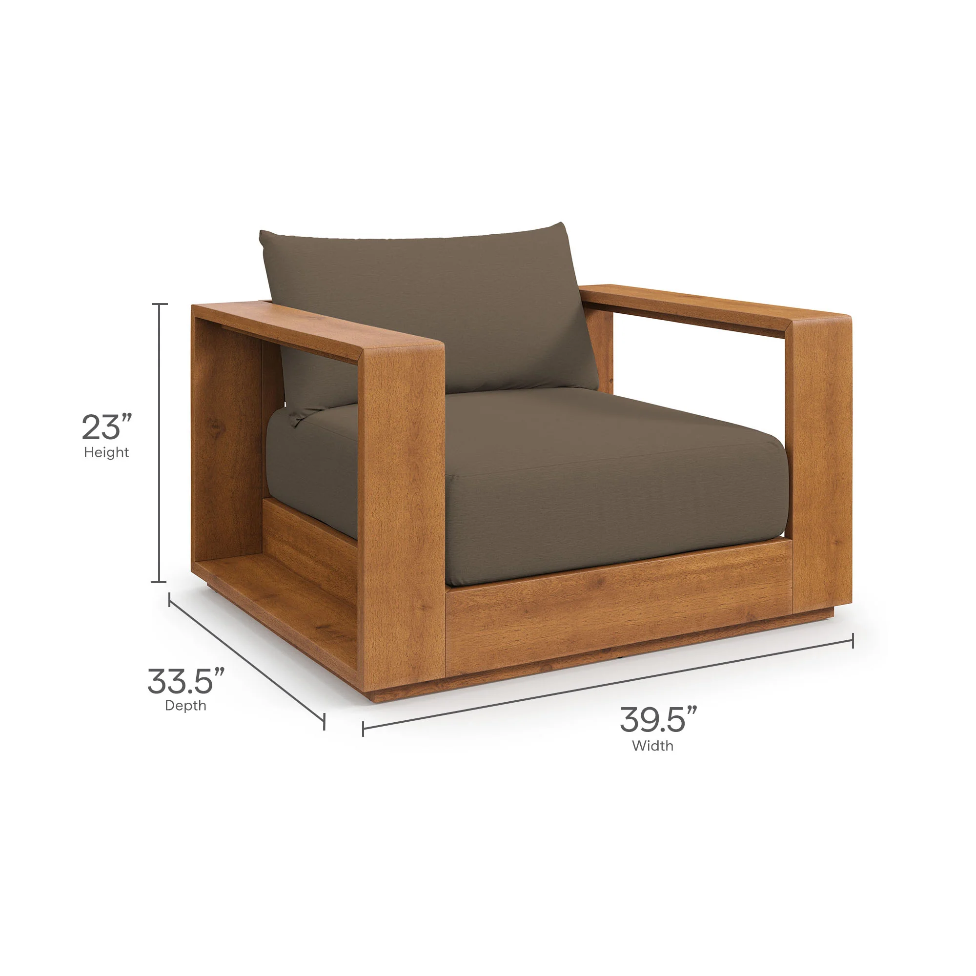 Tahoe 5-Piece Outdoor Patio Acacia Wood Furniture Set by Modway - Image 9