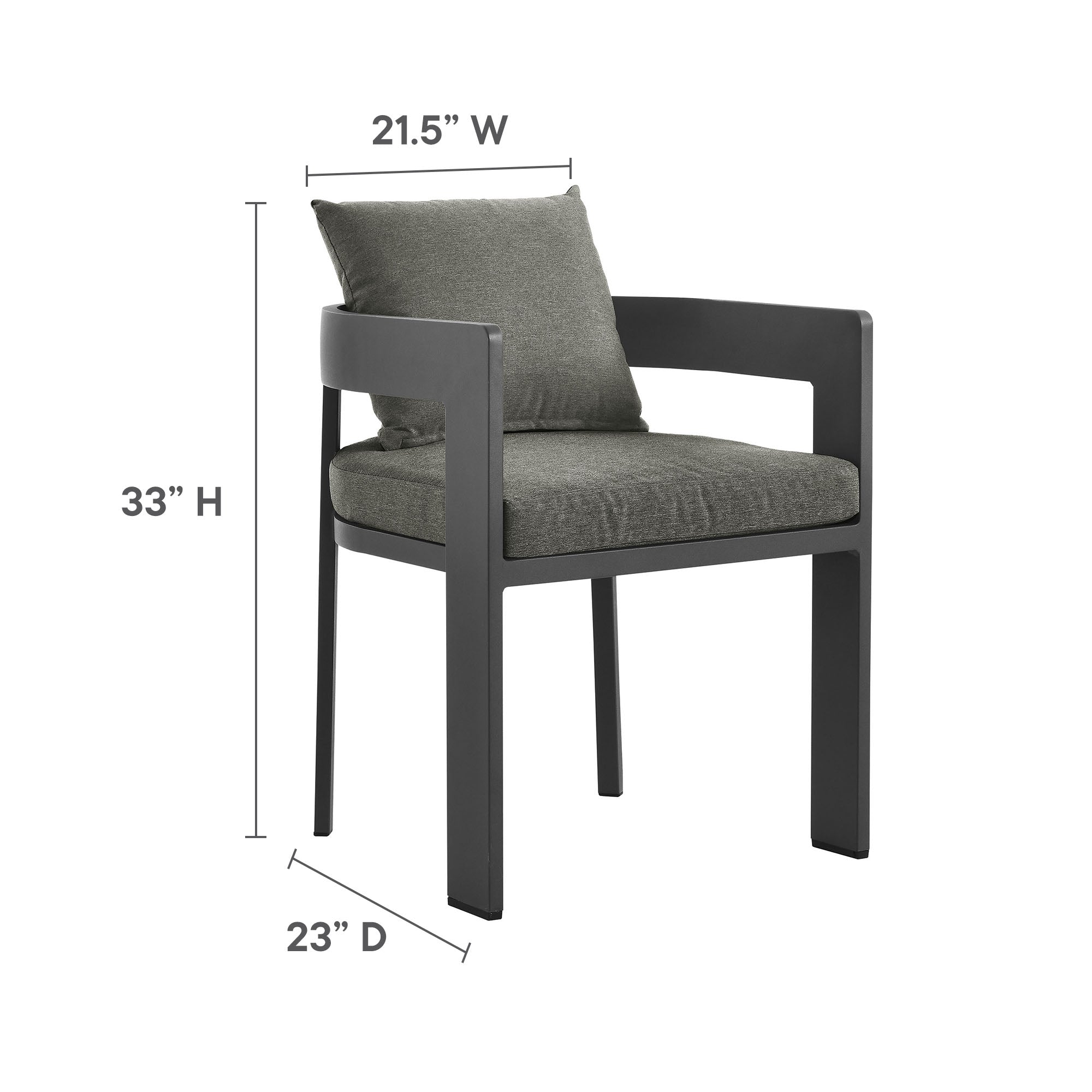 Tahoe 5-Piece Outdoor Patio Aluminum Dining Set by Modway - Image 5