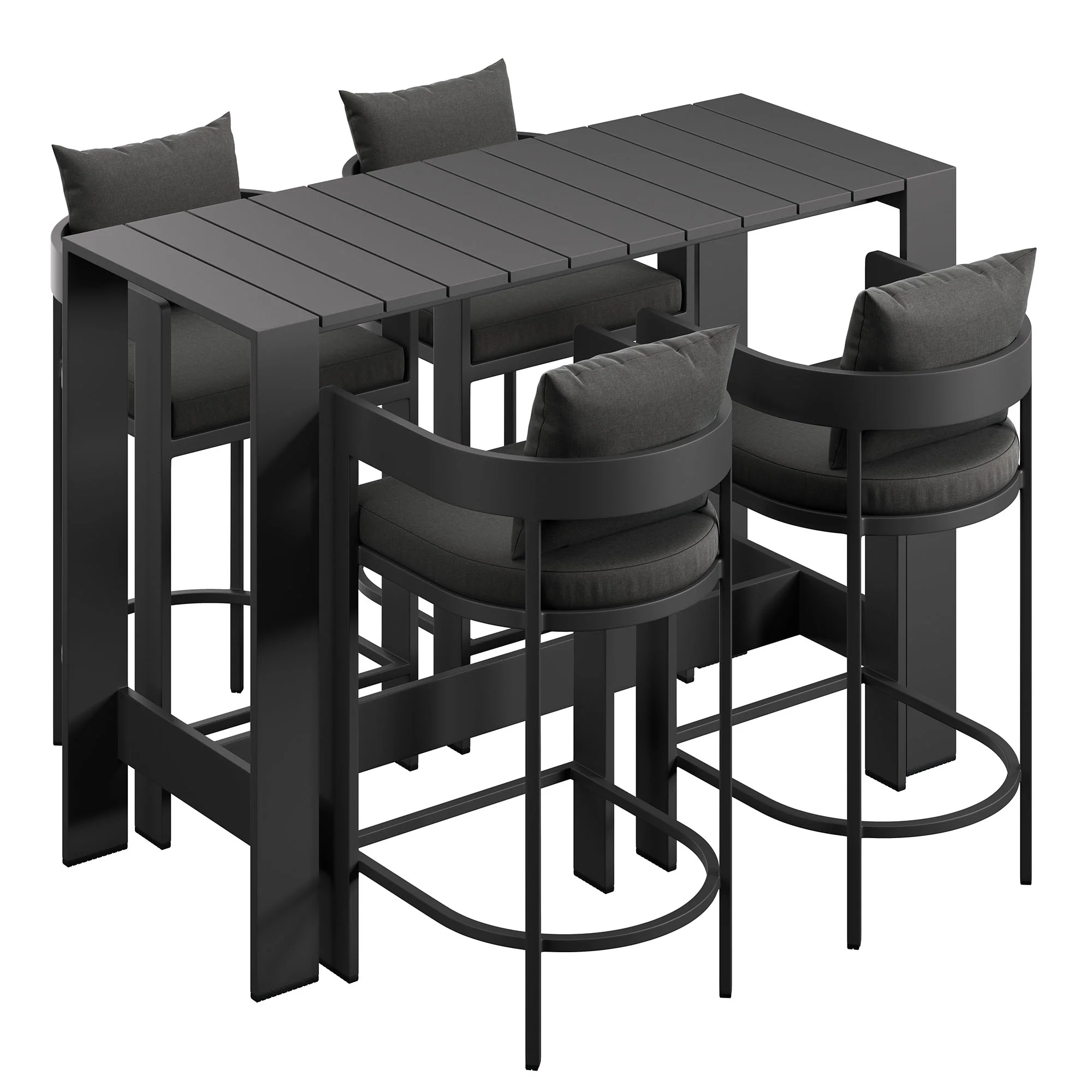 Tahoe 5-Piece Outdoor Patio Bar Table Set by Modway